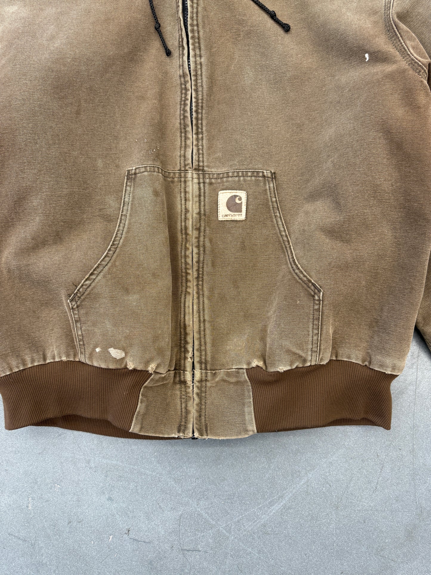 ‘80S CARHARTT INSULATED CANVAS WORK JACKET - BROWN (JQ282)