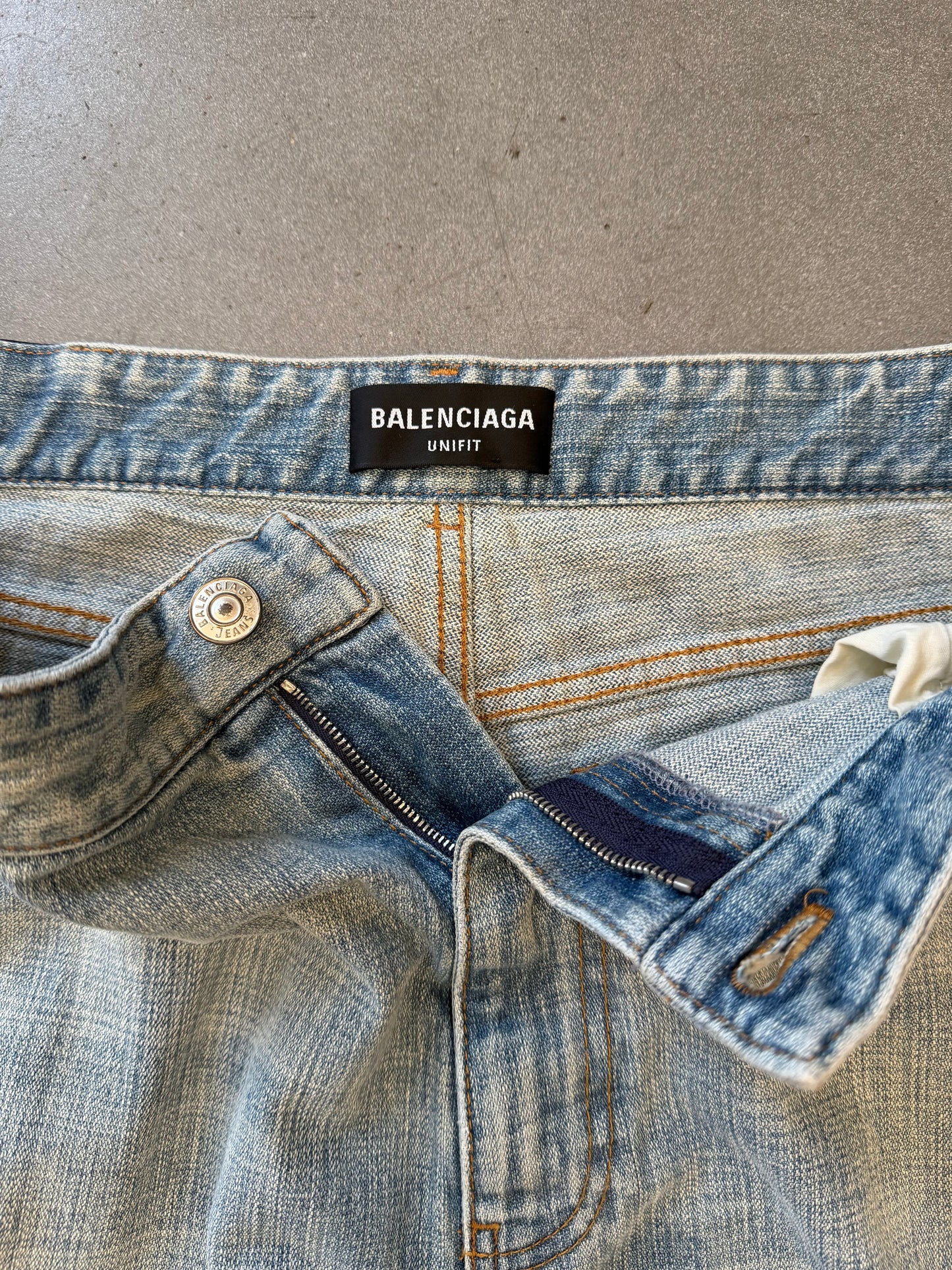 SS21 BALENCIAGA HYBRID FLANNEL SHIRT DENIM JEANS