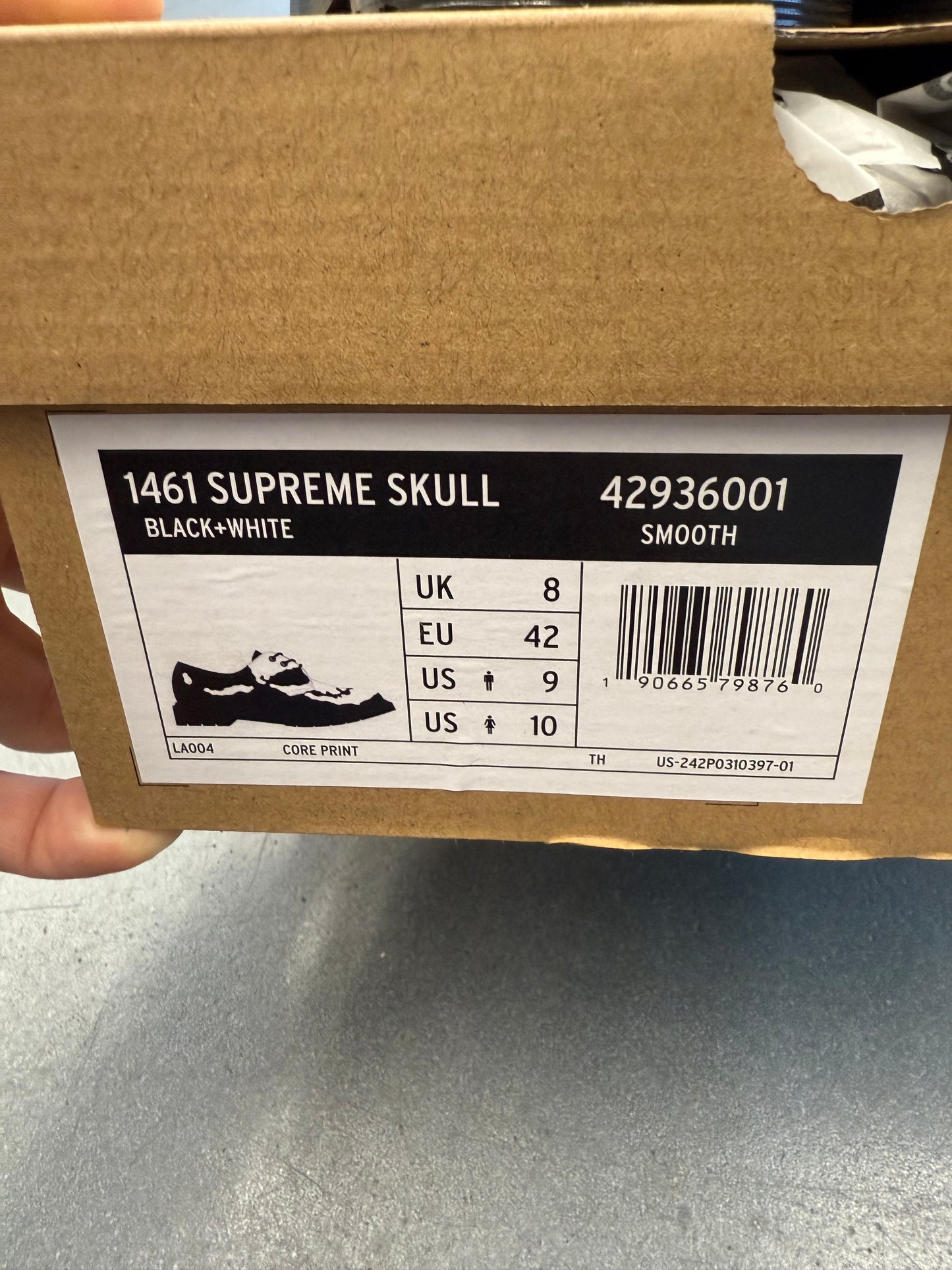 FW25 SUPREME DR. MARTENS 1461 3-EYE SHOE - BLACK