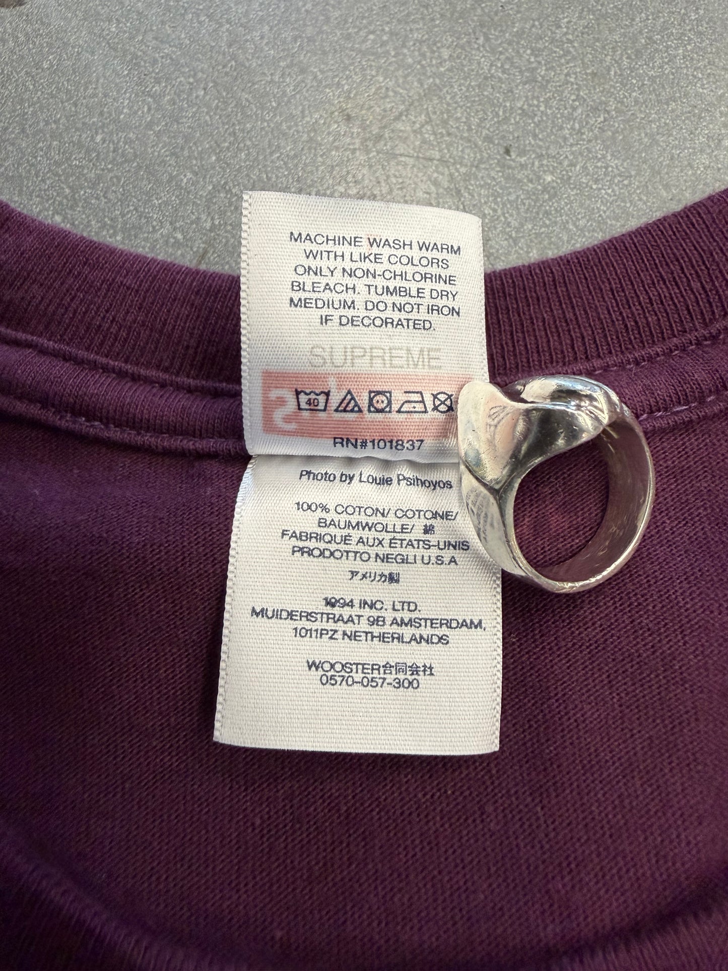 FW22 SUPREME TRASH TEE - EGGPLANT