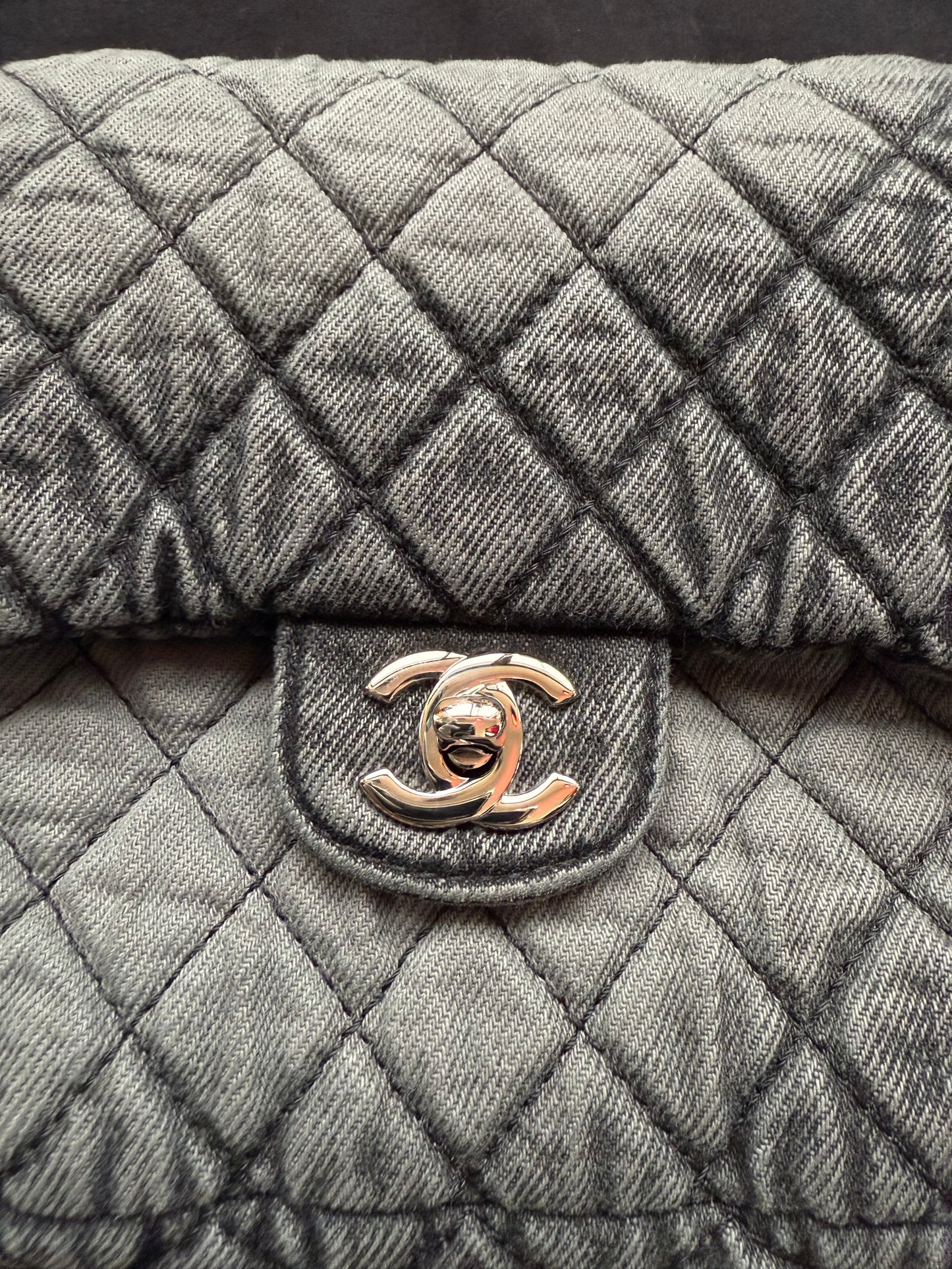 CHANEL DENIMPRESSIONS SMALL FLAP BAG - BLACK (NEW WITH DUSTBAG) (TANIA)