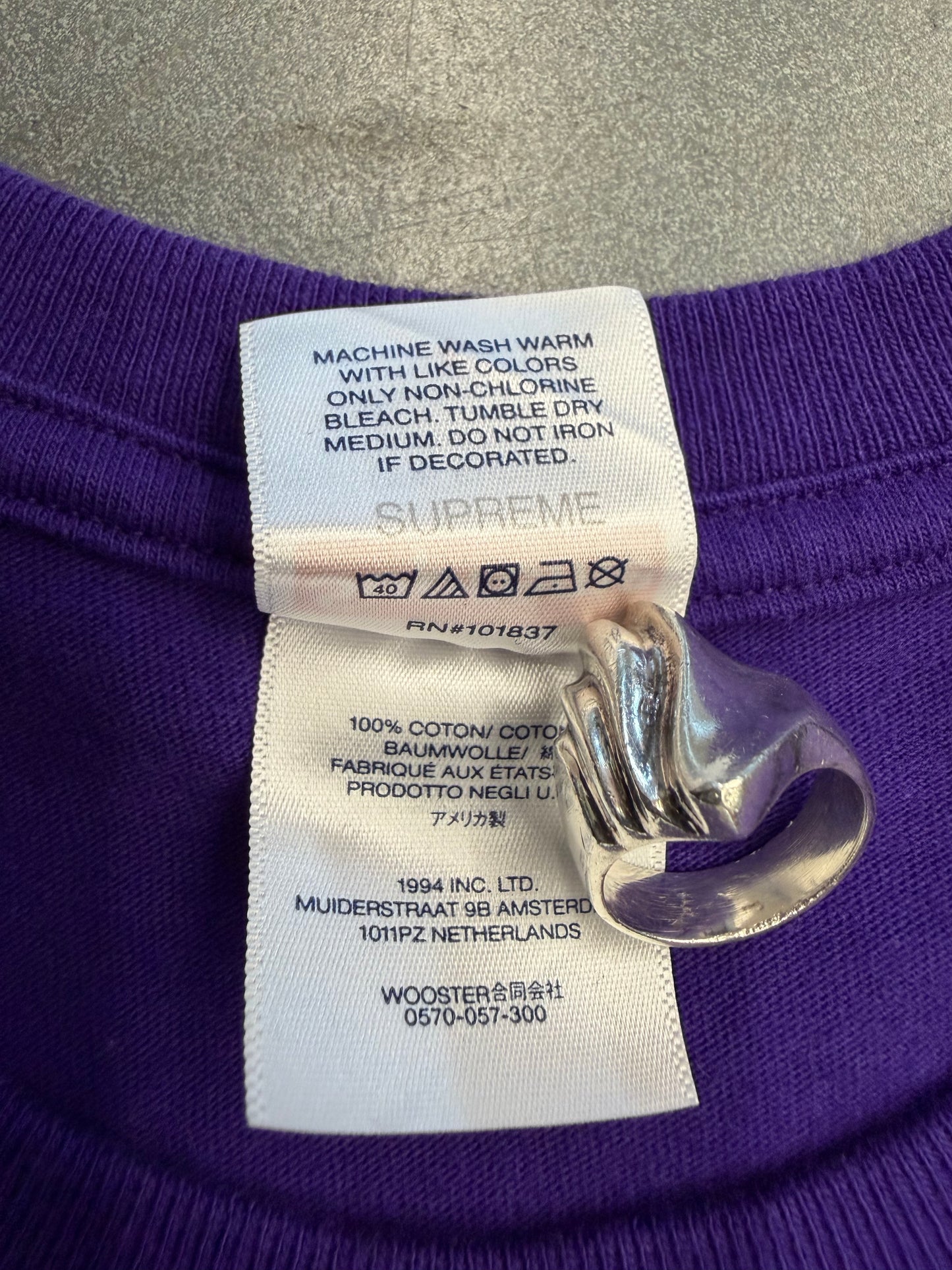 FW23 SUPREME YIN YANG TEE - PURPLE