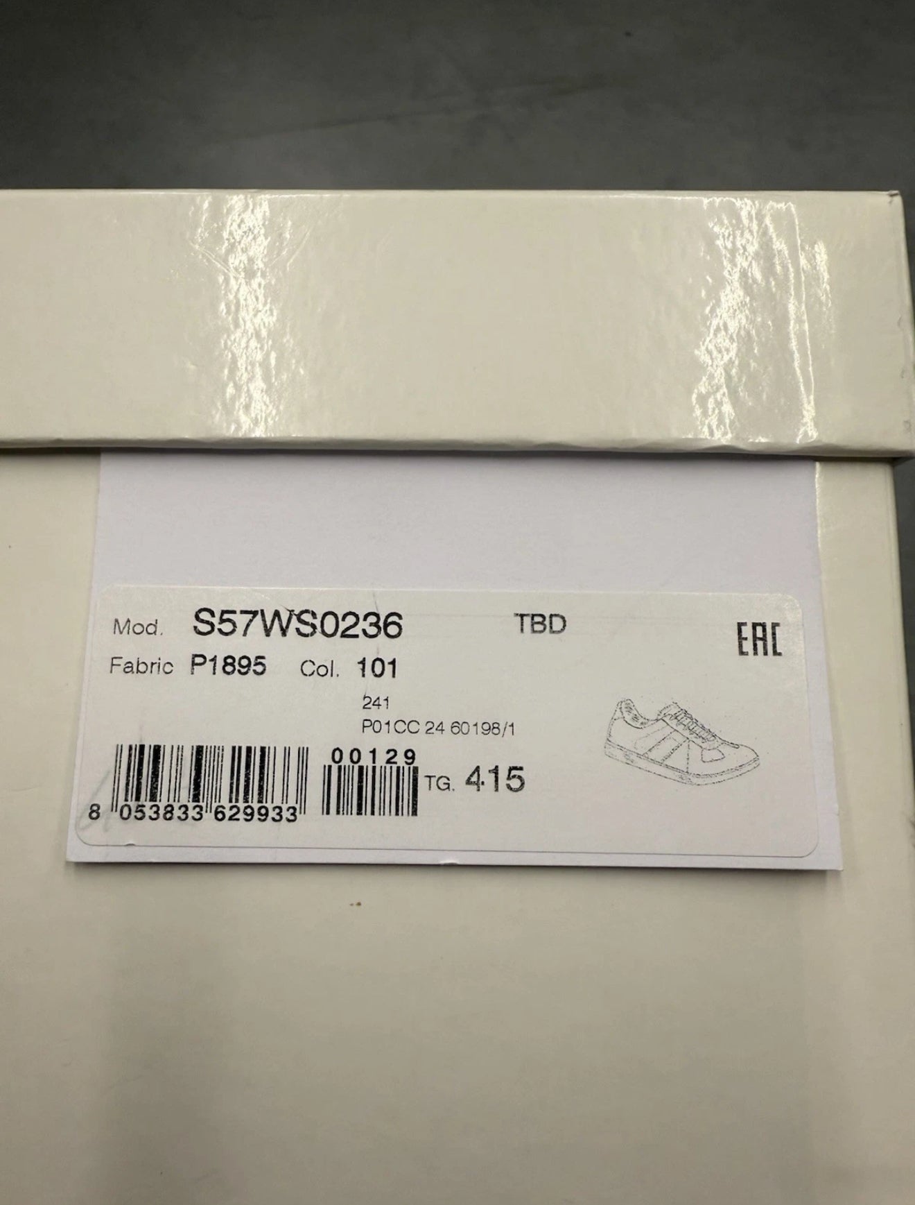 SIZE 41 MAISON MARGIELA REPLICA SNEAKERS - CLOUD (PRE-OWNED WITH BOX)