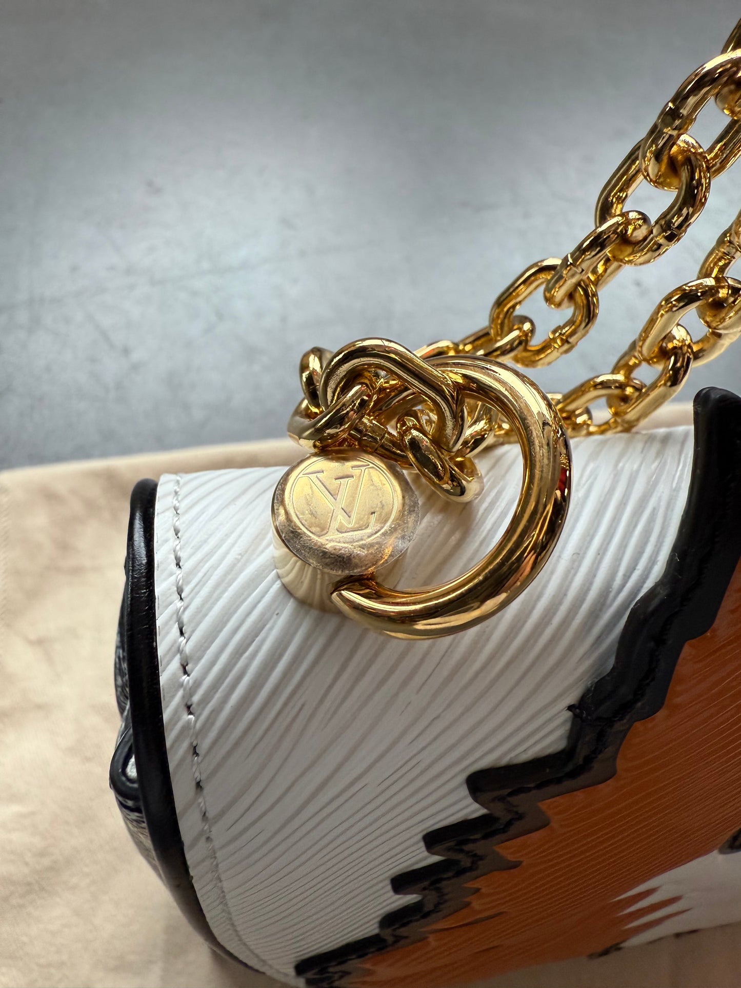 LOUIS VUITTON X GRACE CODDINGTON CATOGRAM POUCHETTE CHAIN CLUTCH BAG (PRE-OWNED WITH DUSTBAG) (TANIA)