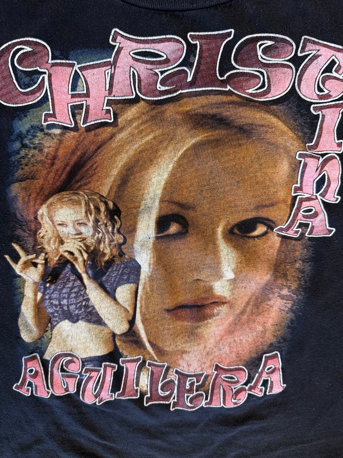 00'S CHRISTINA AGUILERA "WHAT A GIRL WANTS" RAP STYLE TEE (USA TAG)