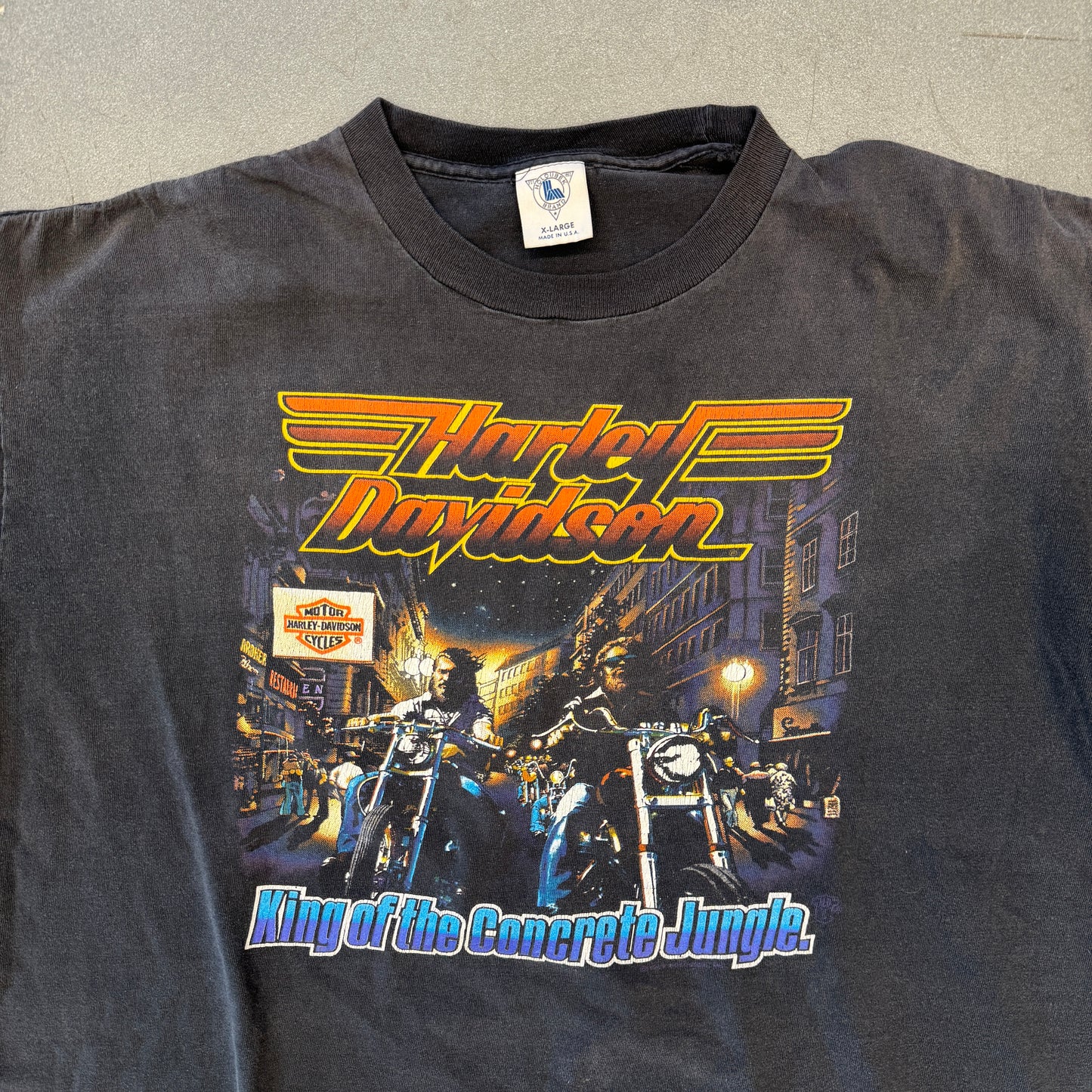1992 HARLEY-DAVIDSON KING OF THE CONCRETE JUNGLE. BERLIN TEE (HOLOUBEK BRAND TAG)