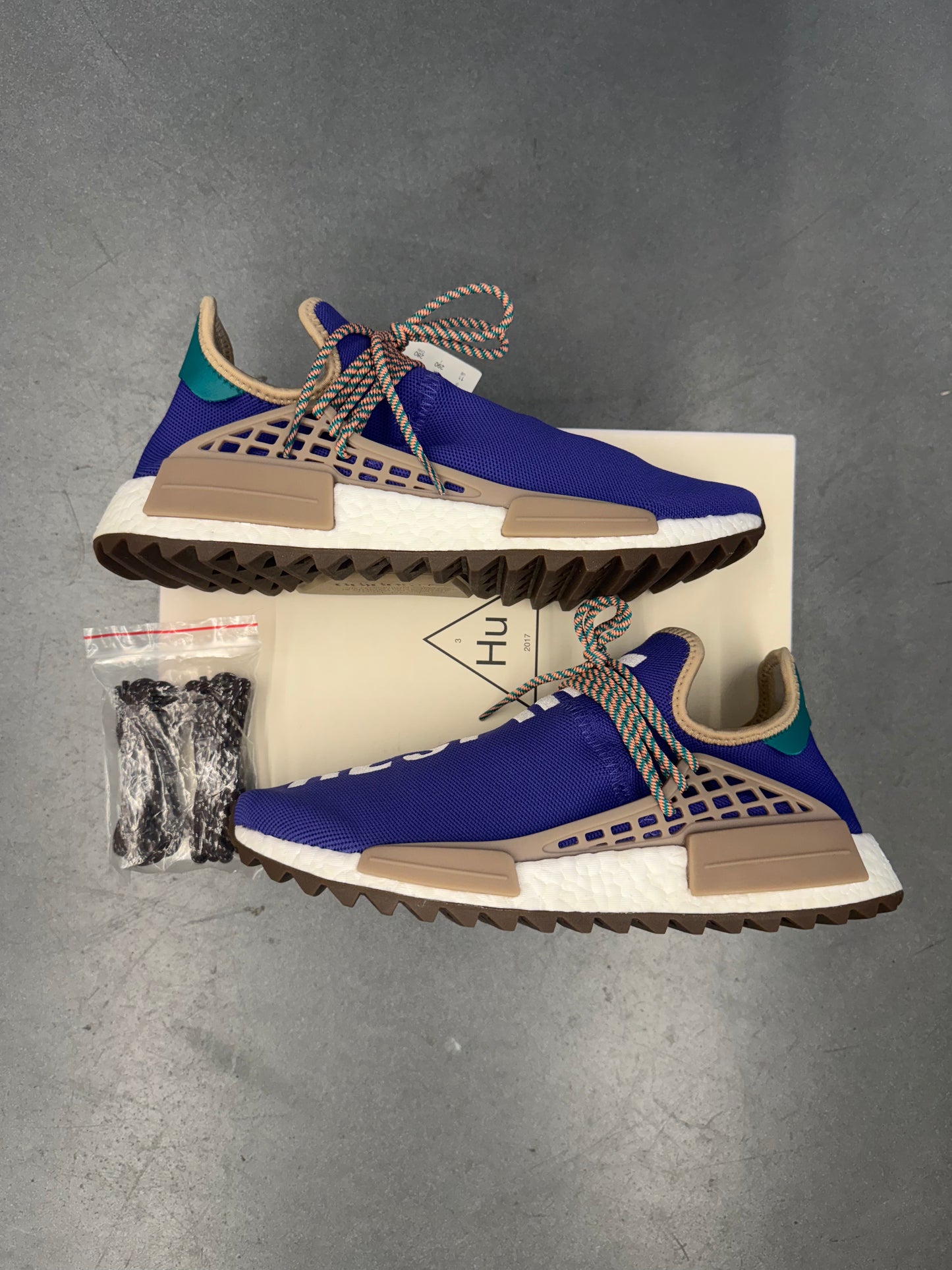 SIZE 11 ADIDAS NMD HUMAN RACE PHARRELL RESPIRA PURPLE (F&F) (BRAND NEW WITH BOX)