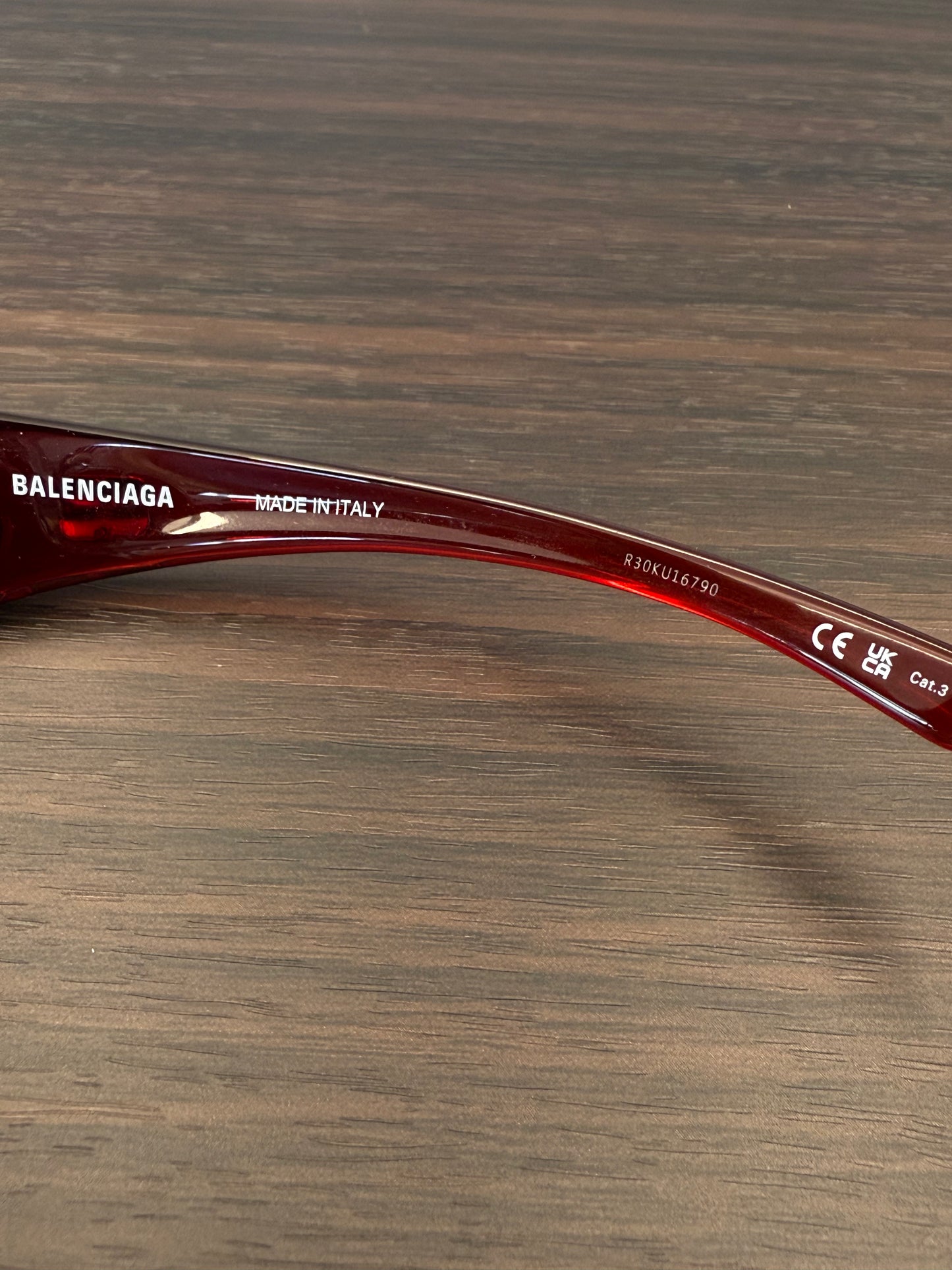 BALENCIAGA SPORTY B ROUND AF SUNGLASSES RED NEW NO CASE
