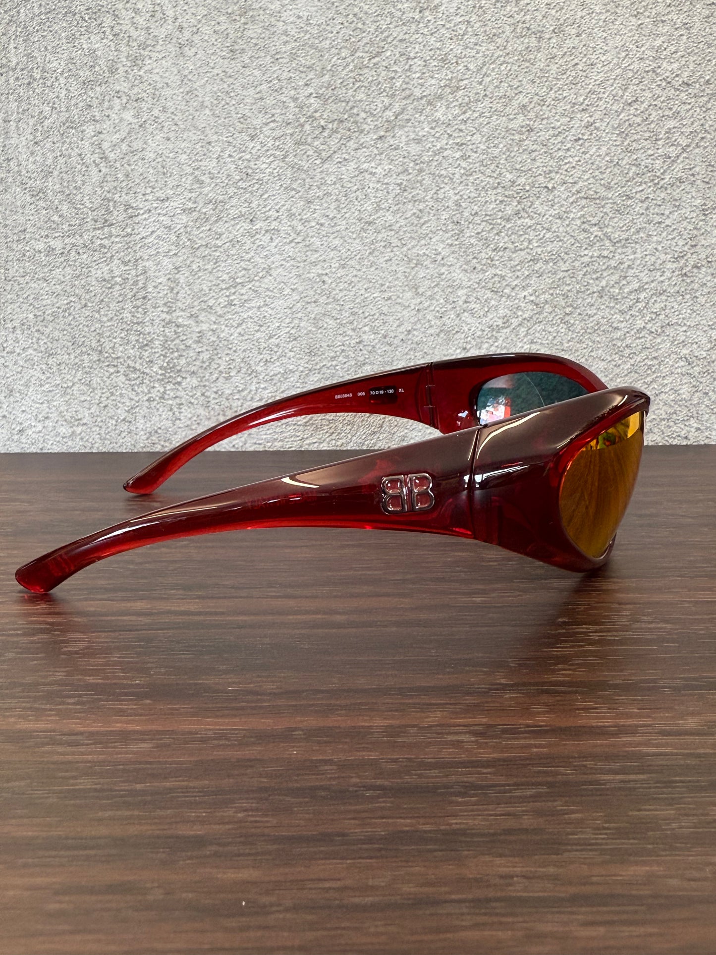 BALENCIAGA SPORTY B ROUND AF SUNGLASSES RED NEW NO CASE