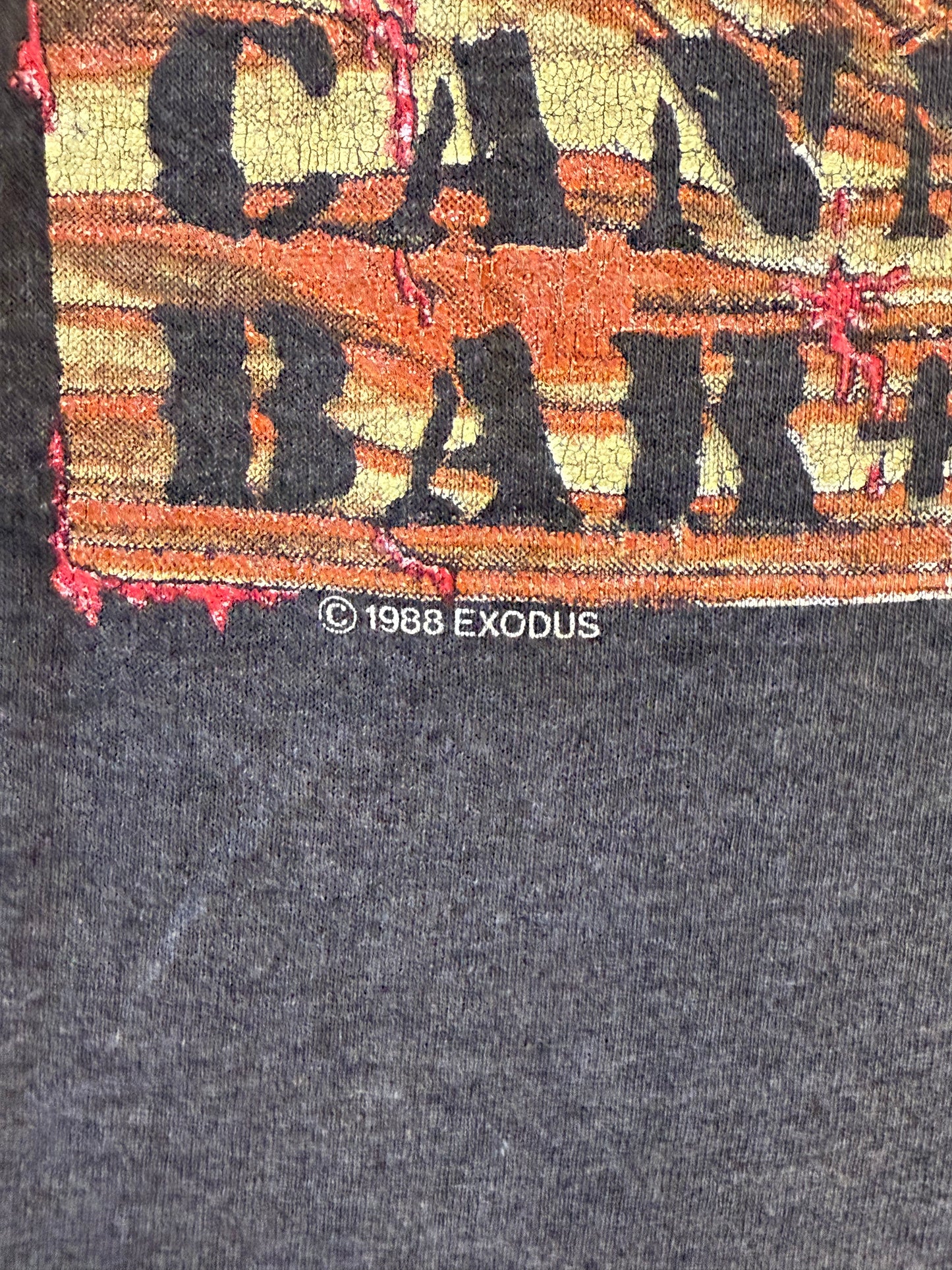 1988 EXODUS MEAT PARTY TOUR TEE (SILVER BROCKUM TAG)