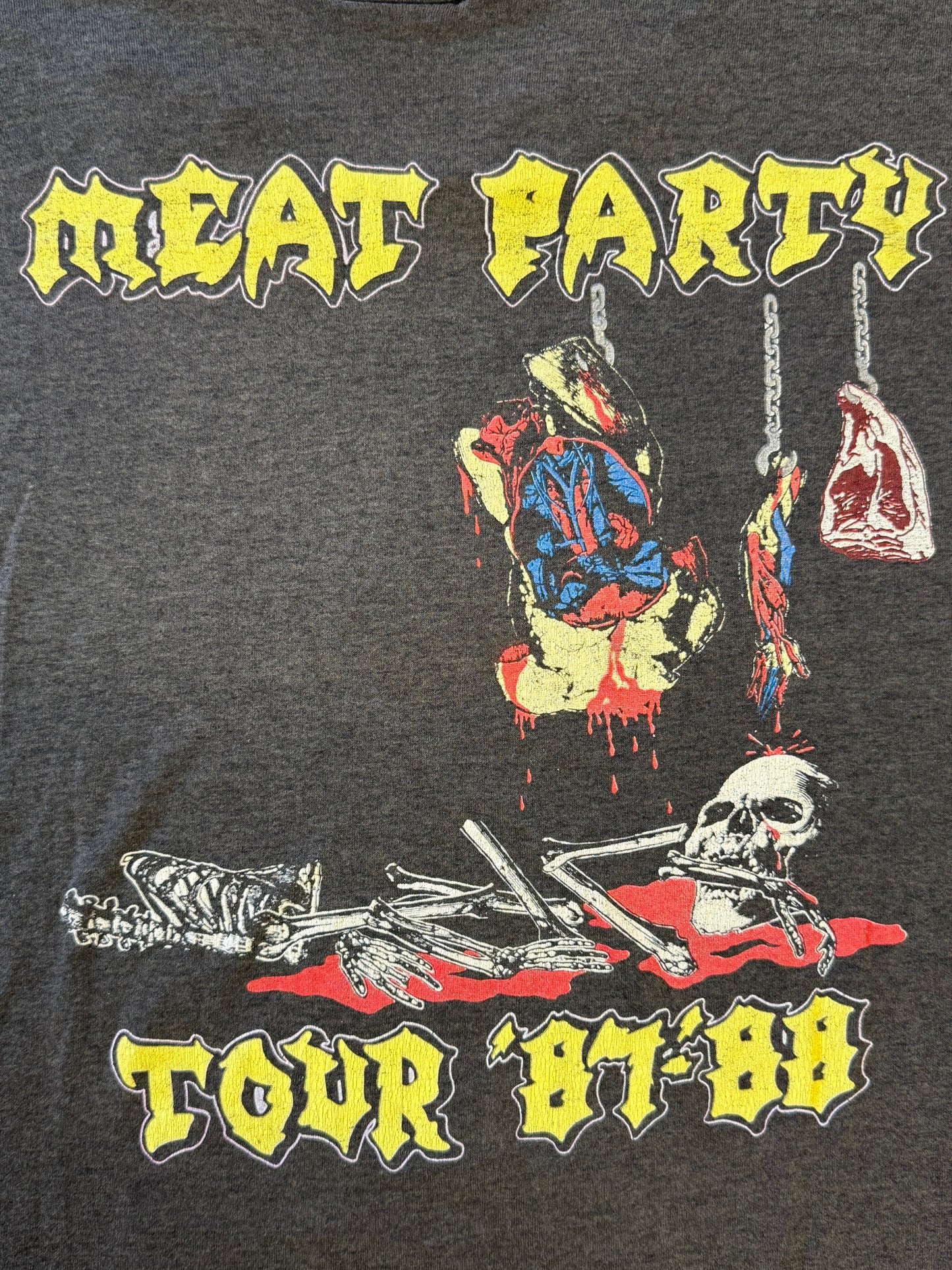 1988 EXODUS MEAT PARTY TOUR TEE (SILVER BROCKUM TAG)