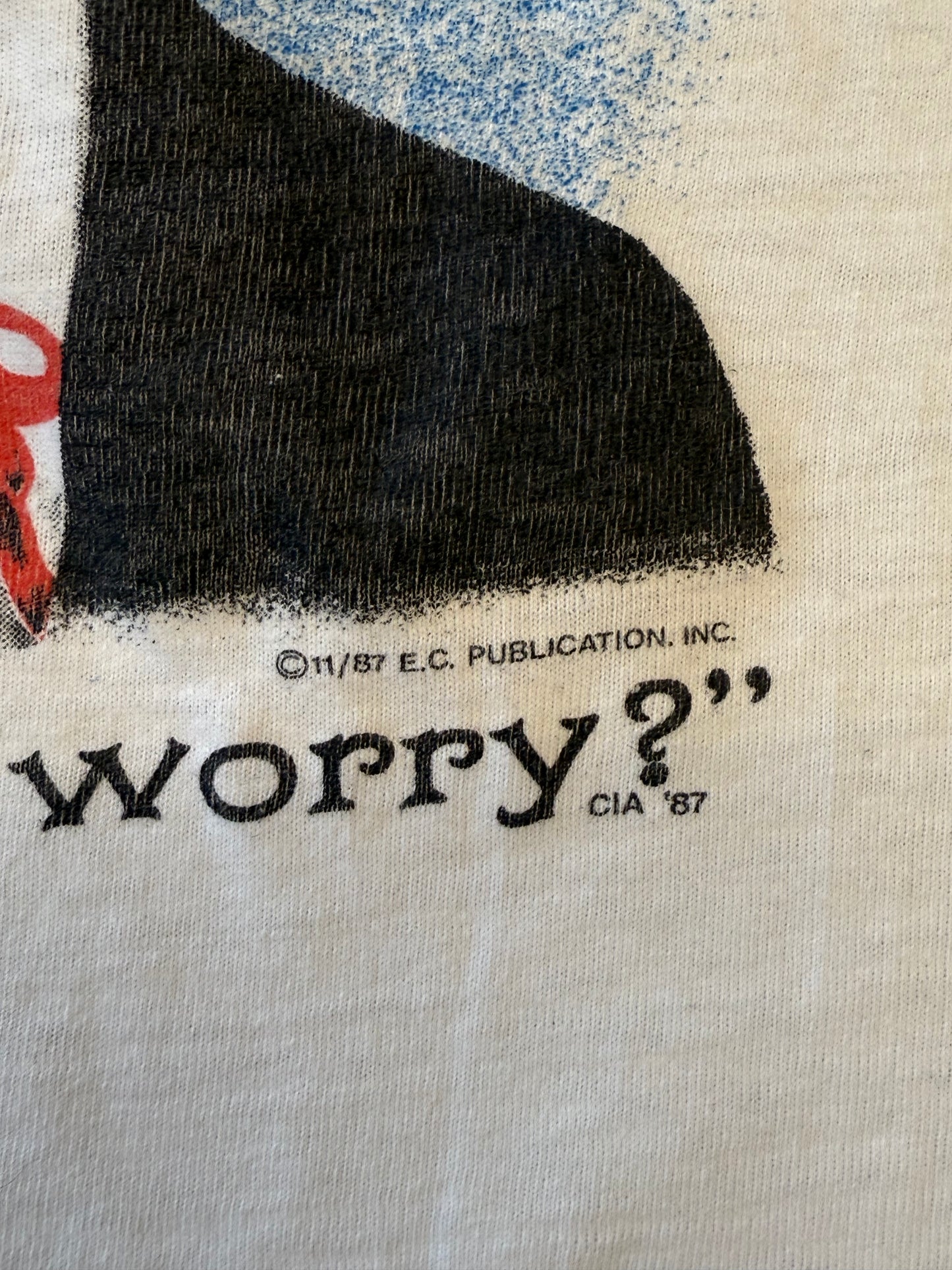 1987 MAD "WHAT--ME WORRY?" TEE (FADED TAG)