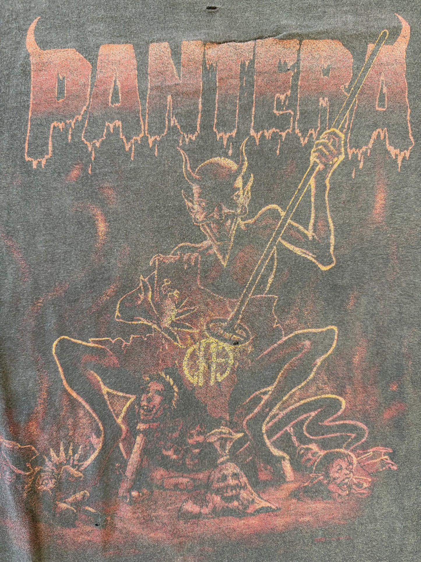 PANTERA I GOT MY ASS BRANDED DISTRESSED FADED TEE (TULTEX TAG)