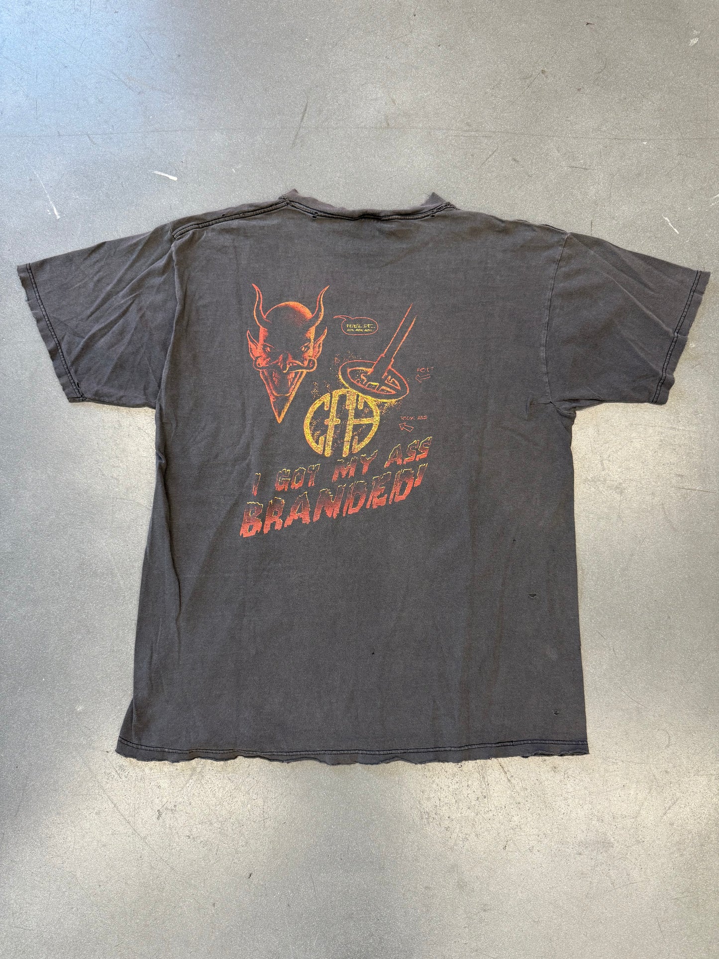 PANTERA I GOT MY ASS BRANDED DISTRESSED FADED TEE (TULTEX TAG)