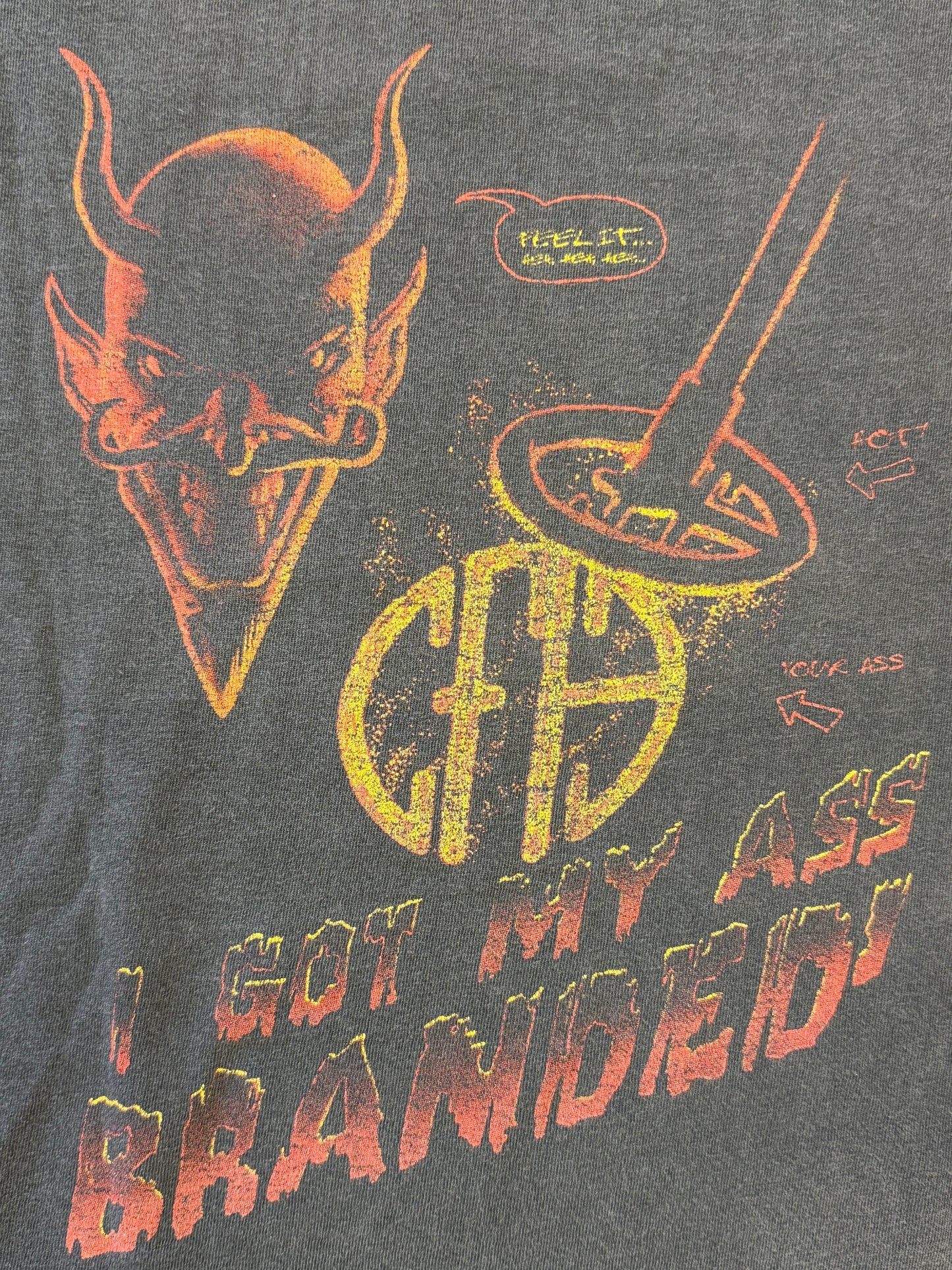 PANTERA I GOT MY ASS BRANDED DISTRESSED FADED TEE (TULTEX TAG)