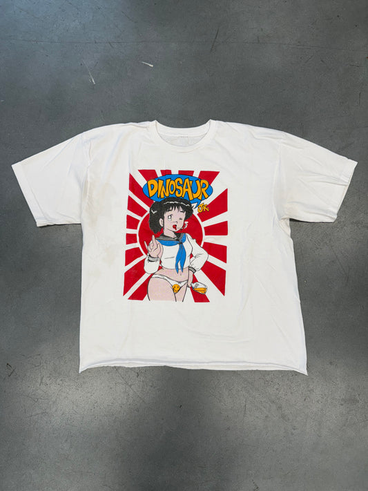00'S DINOSAUR JR ANIME GIRL SMOKING CROPPED TEE (PULLED TAG)
