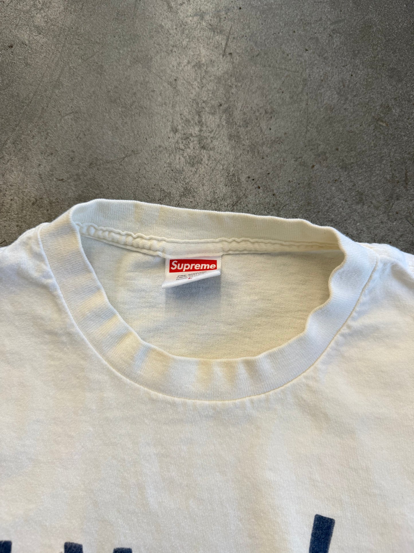 SS01 SUPREME JOSE PARLA TAG LS TEE - WHITE