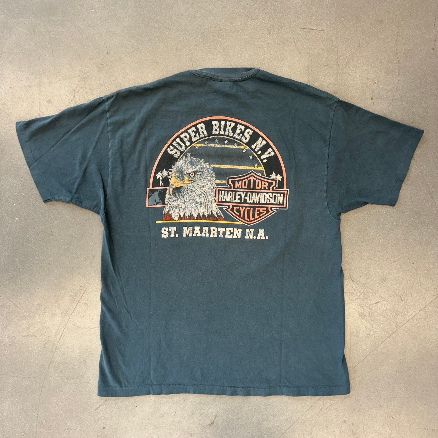 1994 HARLEY-DAVIDSON MOTORCYCLES CHROME FEVER ST MARTEN N.A TEE