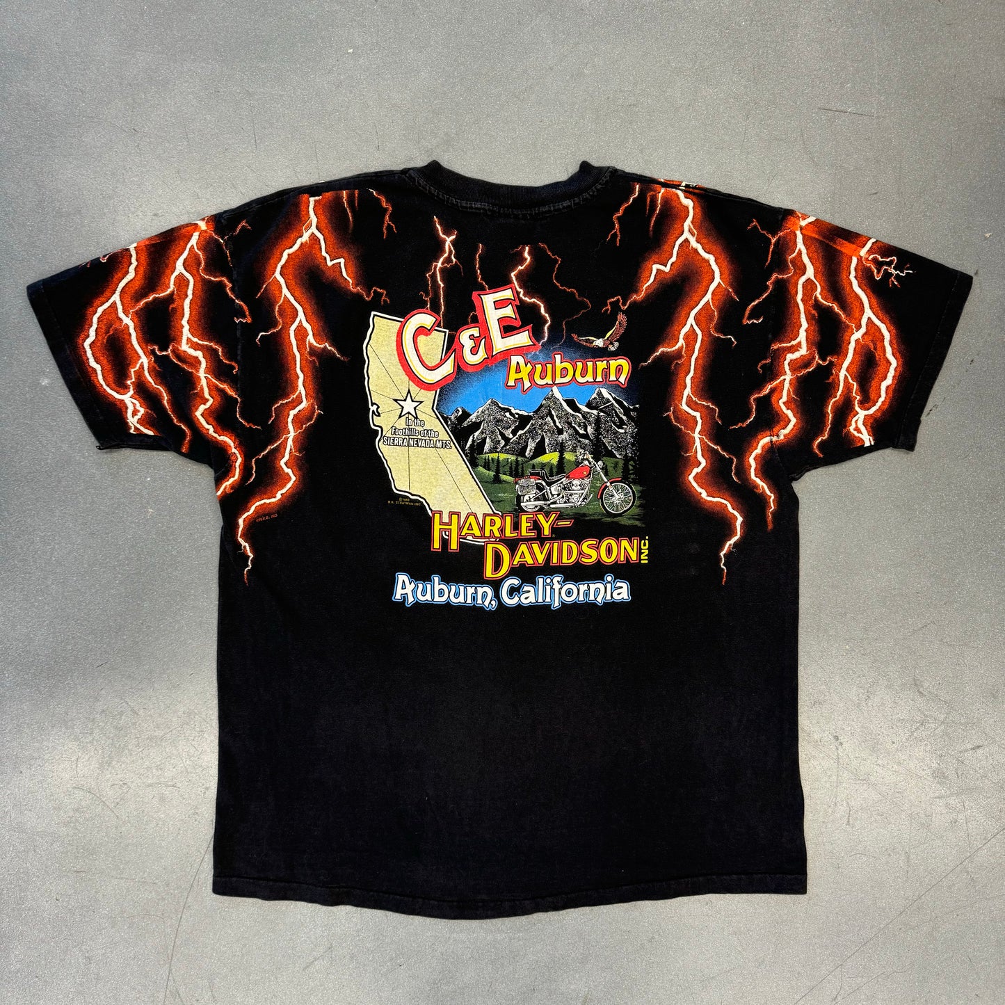 1989 HARLEY-DAVIDSON ORANGE LIGHTNING C&E AUBURN, CALIFORNIA