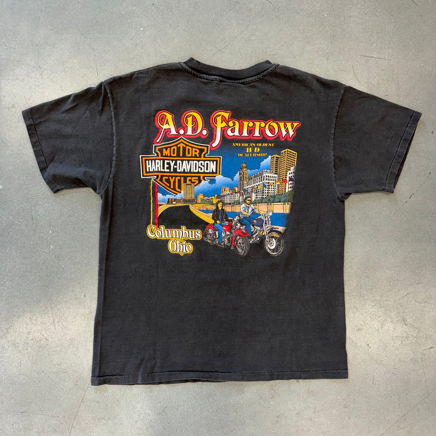 1995 HARLEY-DAVIDSON RUNNING WILD A.D. FARROW TEE