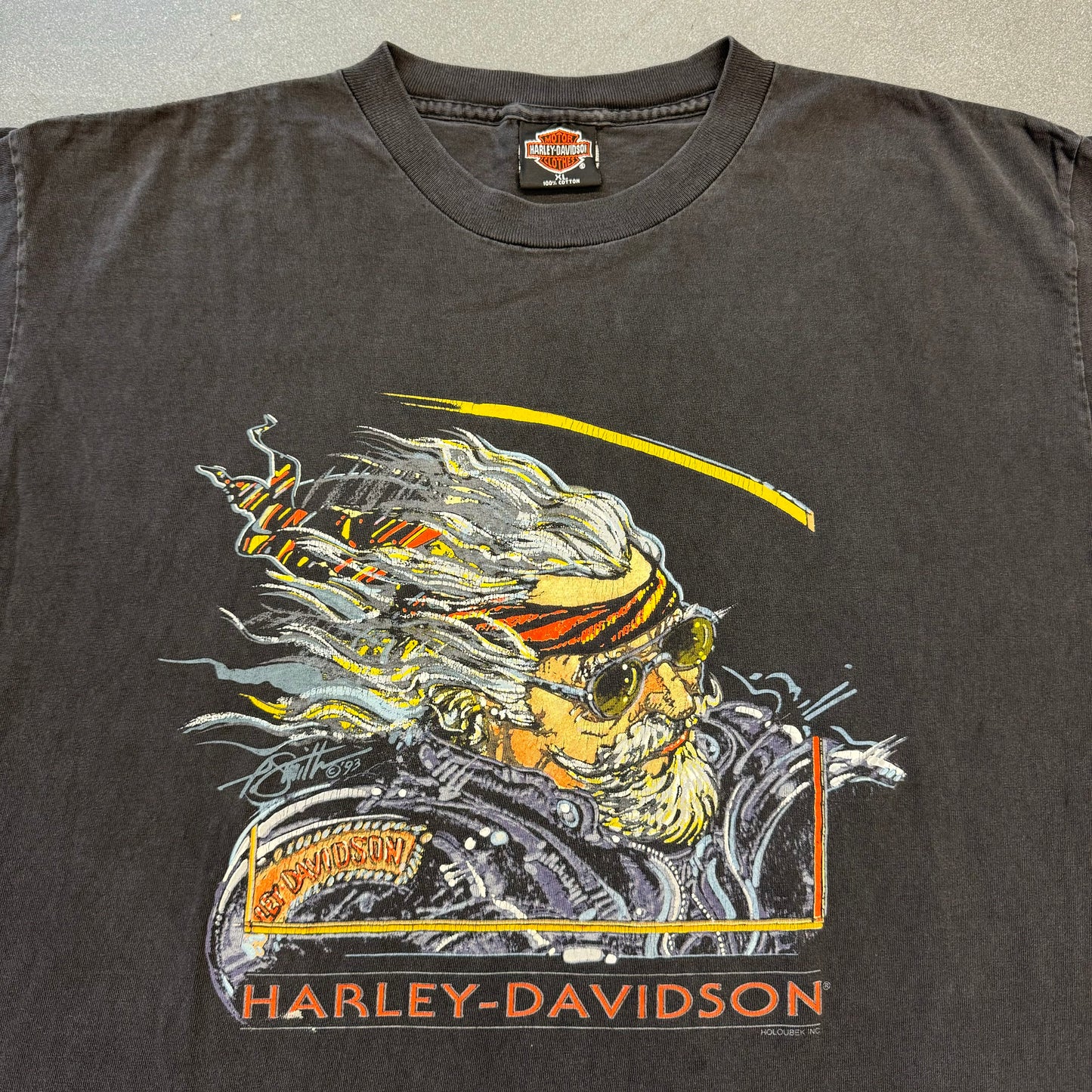 HARLEY-DAVIDSON HAIR BLOWING IN WIND I.F.P.I A BIKER'S STORE MARGATE, FLA