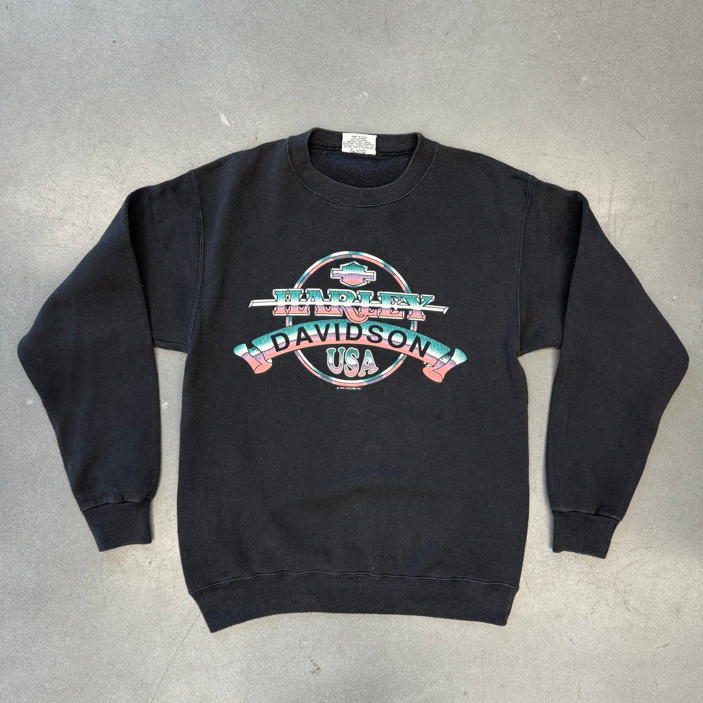 HARLEY-DAVIDSON USA 1992 MINOT, ND CREWNECK HOLOUBEX TAG