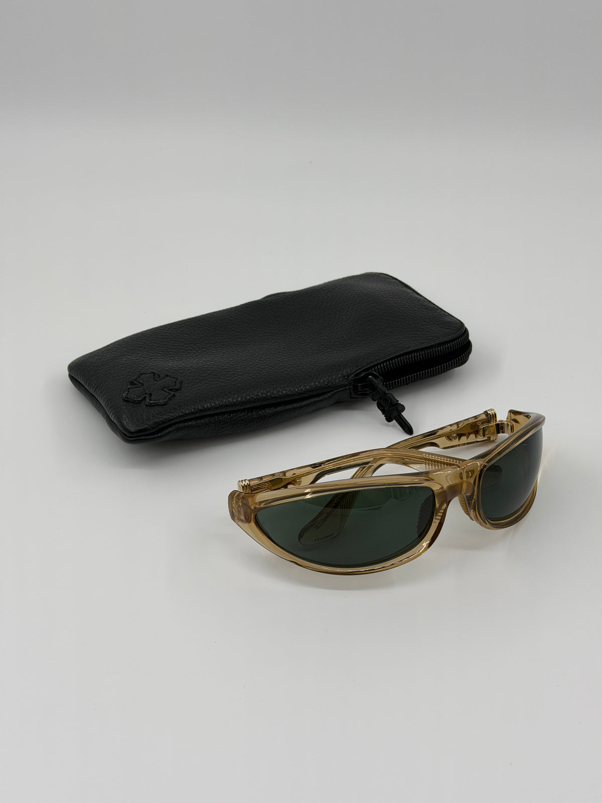 CHROME HEARTS SPREADER SUNGLASSES - TRANSLUCENT GOLD