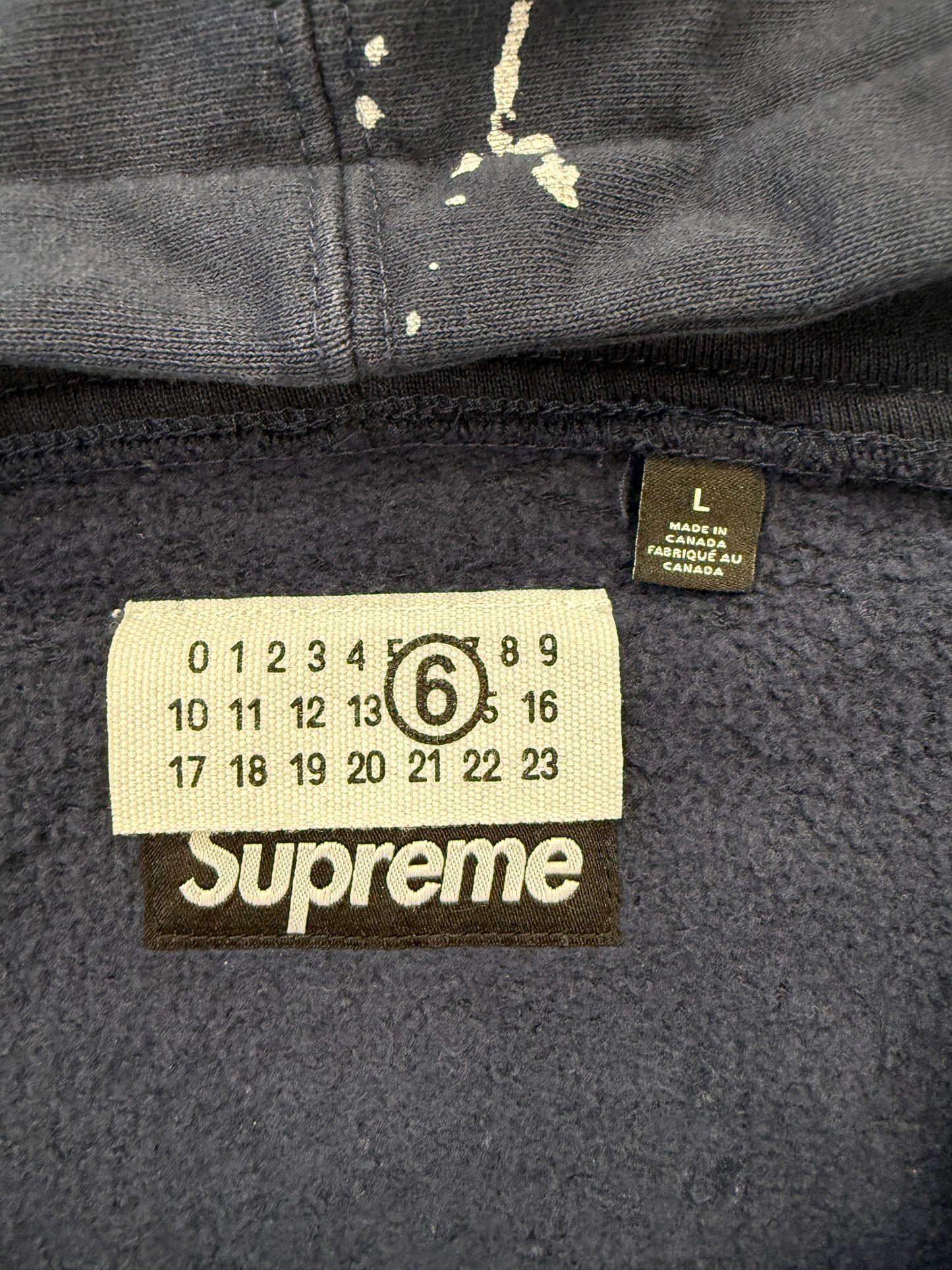 SS26 SUPREME MM6 MAISON MARGIELA BOX LOGO ZIP UP HOODED SWEATSHIRT