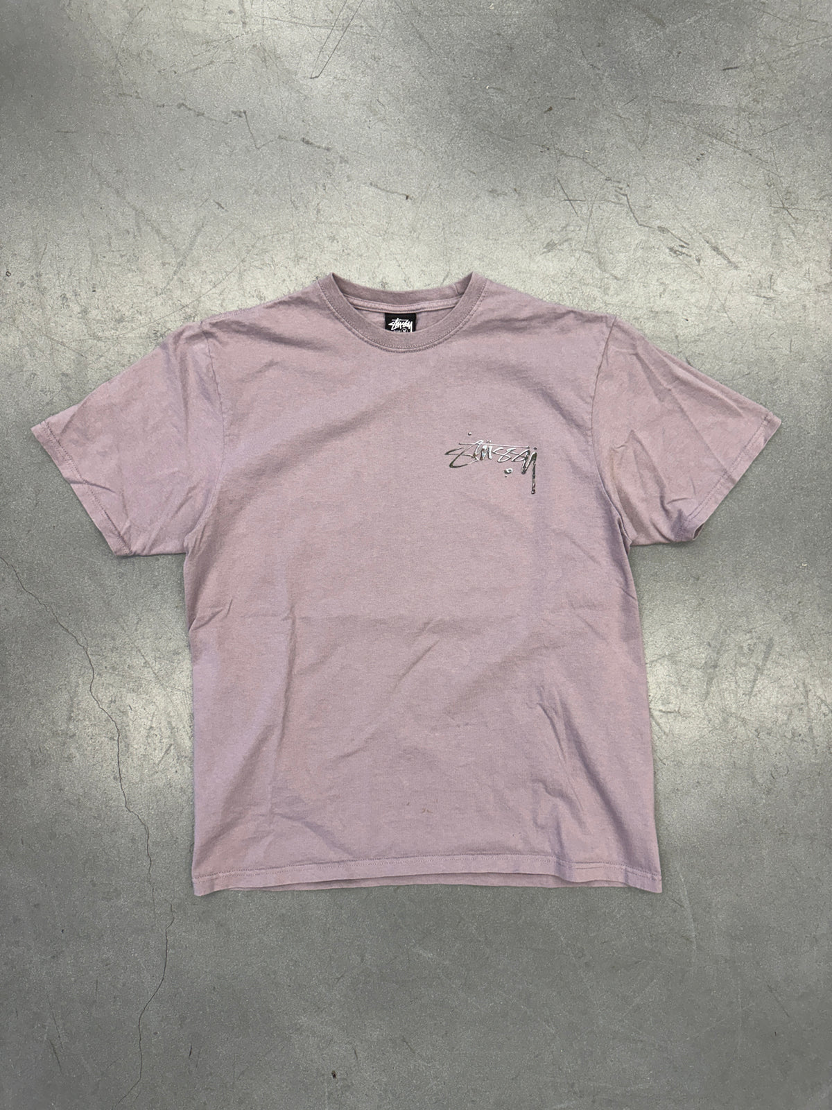 00'S STUSSY LIQUID METAL LOGO TEE