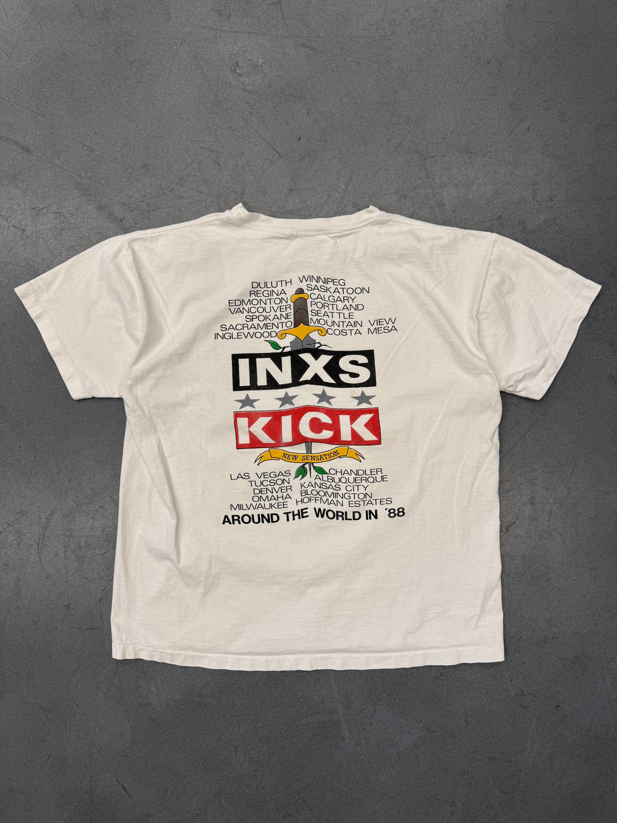 1988 INXS AROUND THE WORLD KICK TOUR (FUNSTUFF TAG)