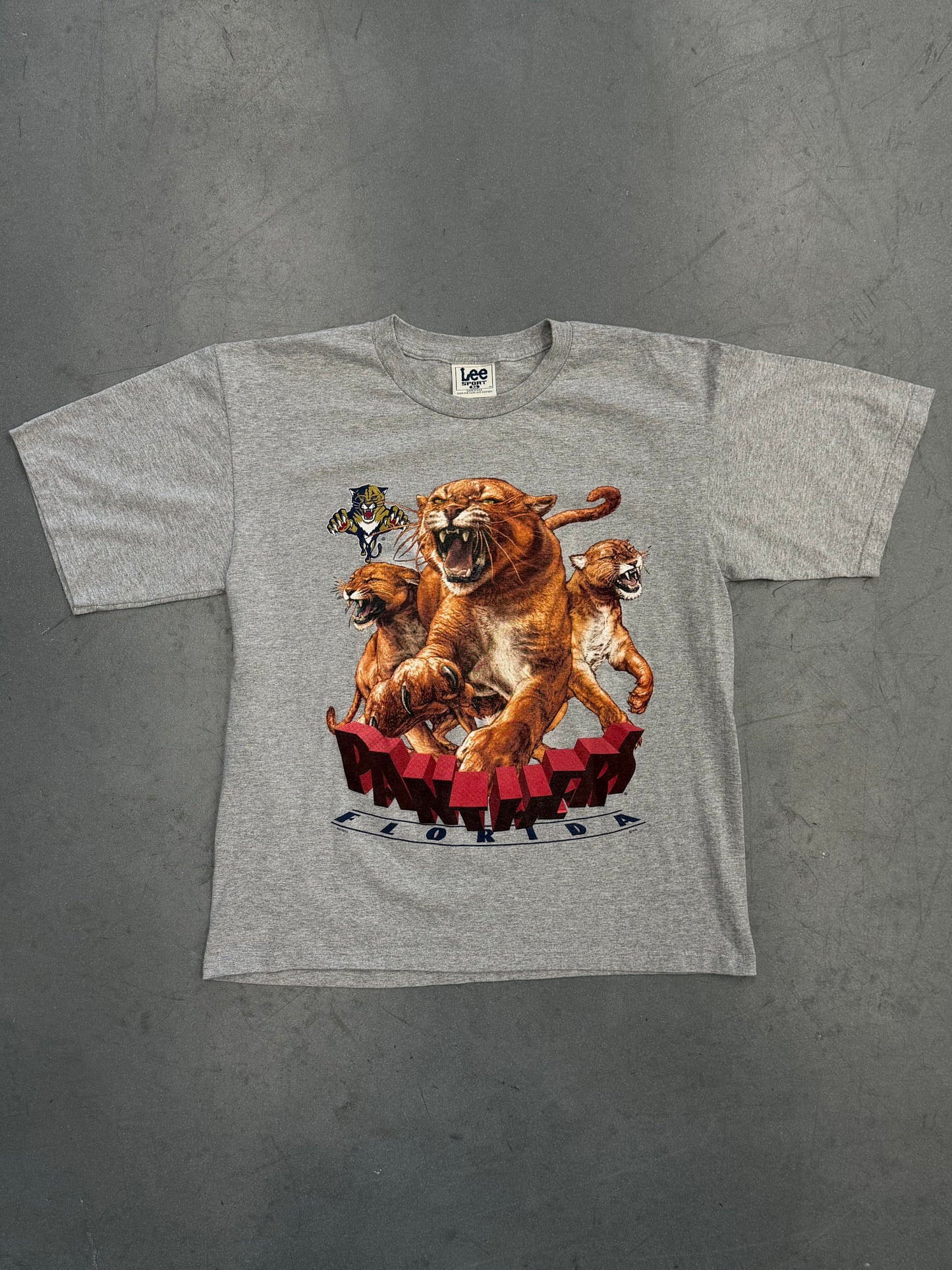 90S FLORIDA PANTHERS TRIPLE PANTHER TEE (LEE SPORTS TAG)