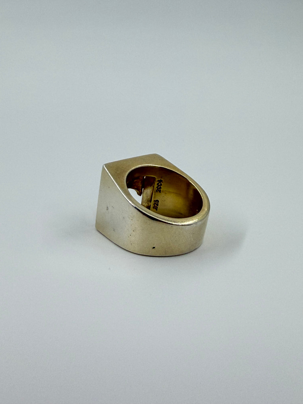 CHROME HEARTS PLUS CROSS BLOCK SILVER RING