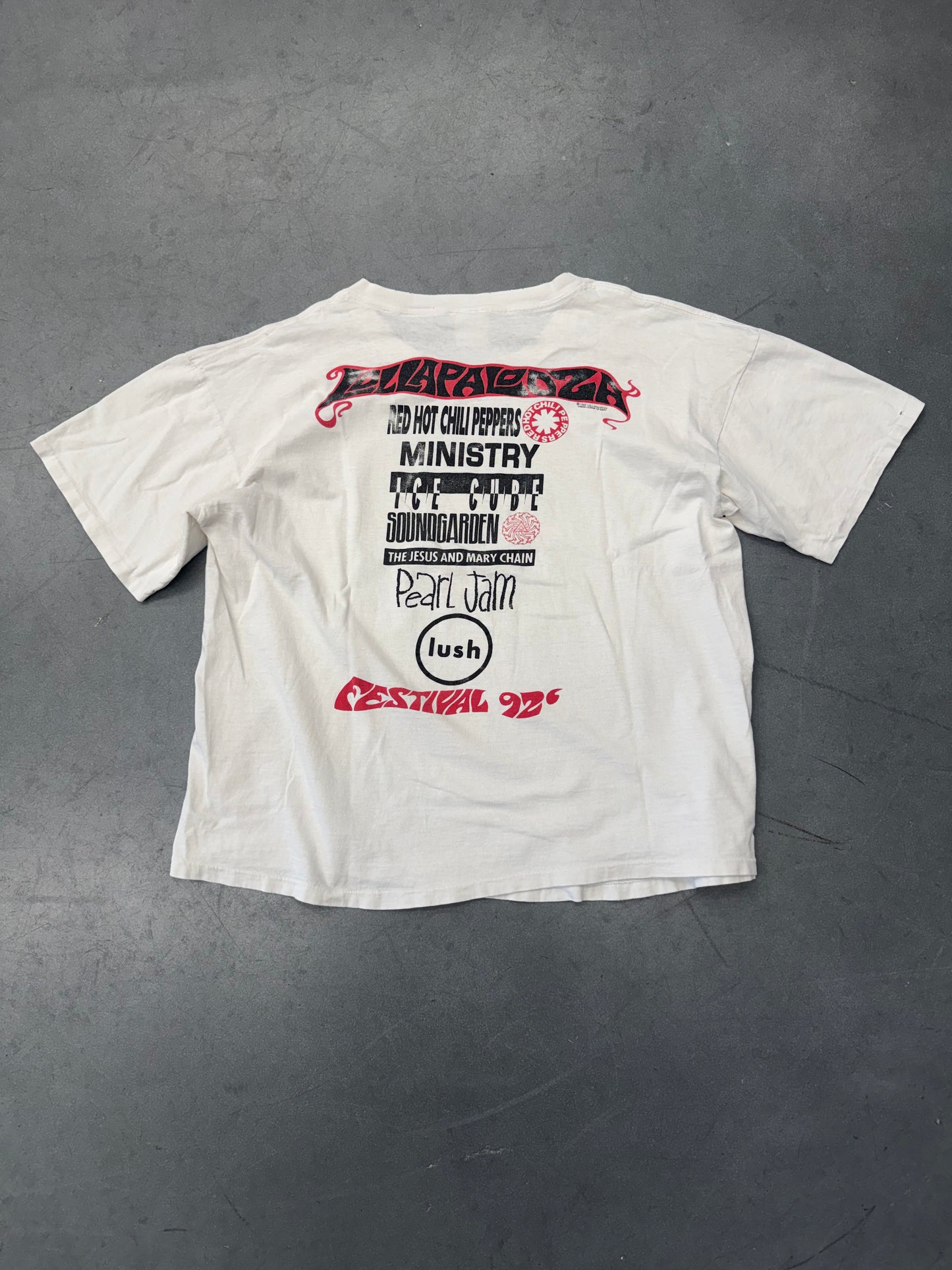 1992 LOLLAPALOOZA FESTIVAL TEE (TULTEX TAG)