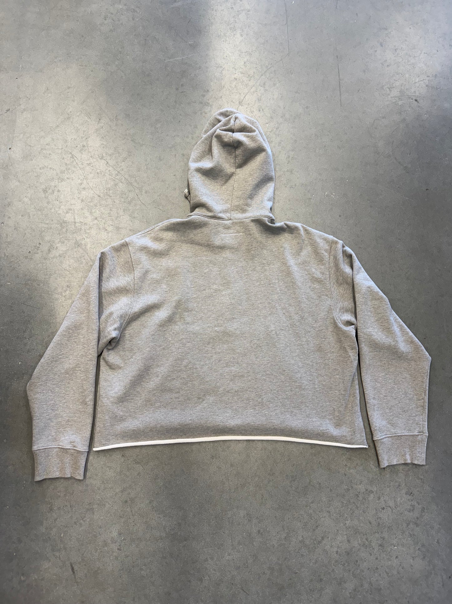 MM6 MAISON MARGIELA HALF-ZIP HOODIE - GREY (SMALL)