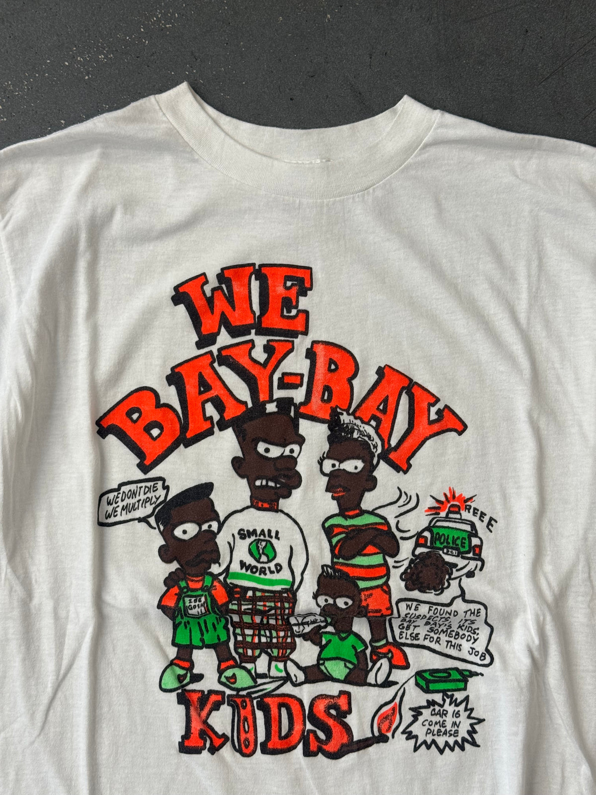 WE BAY-BAY KIDS SIMPSONS ROBIN HARRIS BOOTLEG TEE (U.S.A. TAG)