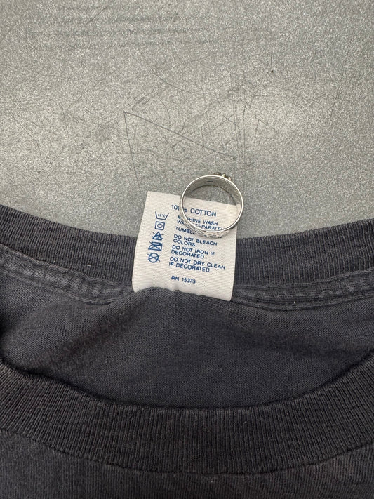Y2K VON DUTCH ORIGINALS PAINTED GRAFFITI BLUE WIDE LEG JEANS