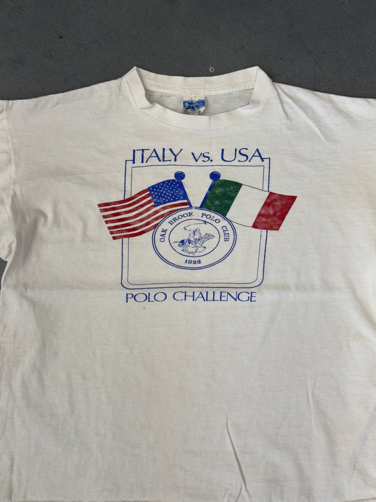 ITALY VS. USA POLO CHALLENGE TEE (ROYAL FIRST CLASS)
