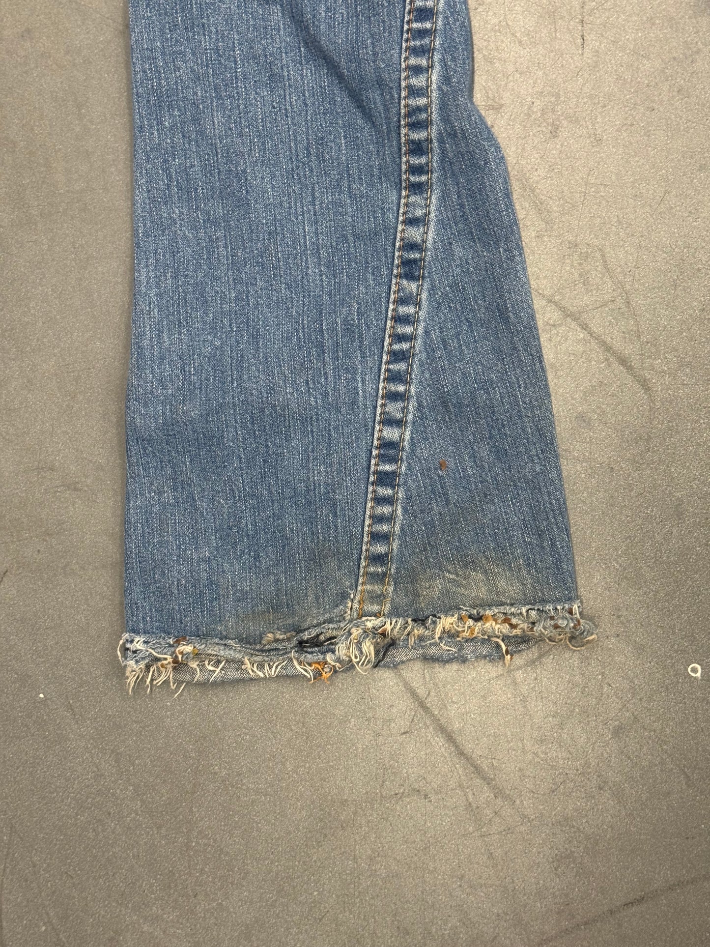 Y2K TRUE RELIGION PATCHWORK FLARED JEANS