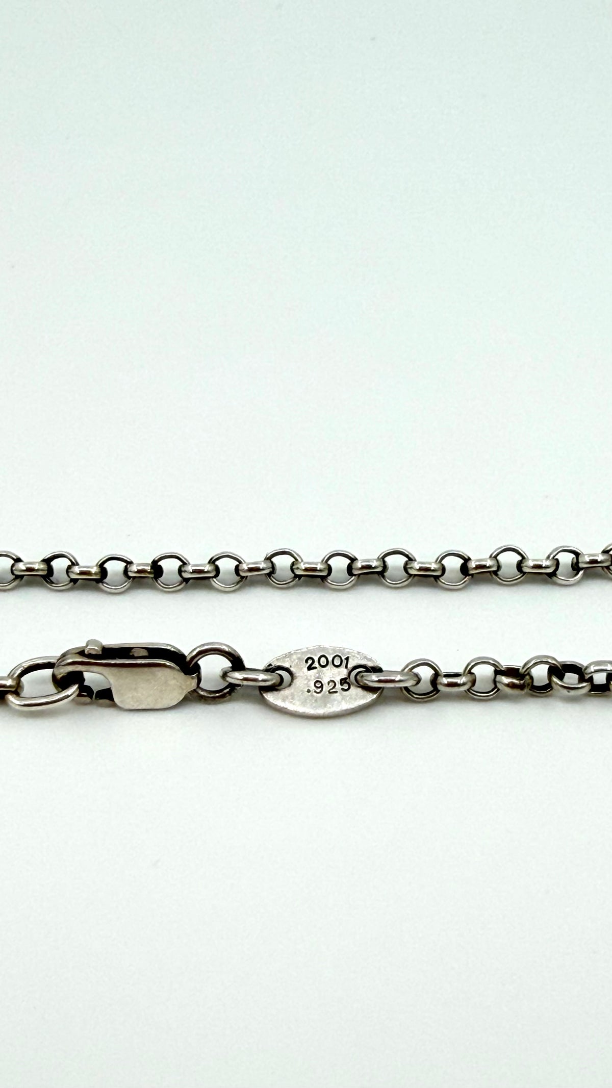 CHROME HEARTS SILVER ROLL CHAIN NECKLACE - 24"