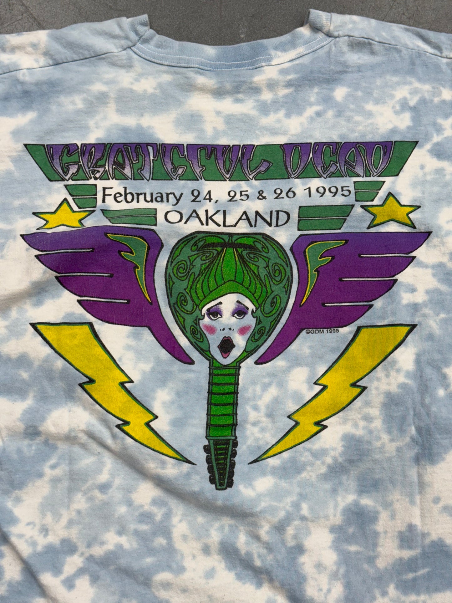 1995 GRATEFUL DEAD MARDI GRAS OAKLAND TEE (FOTL TAG)