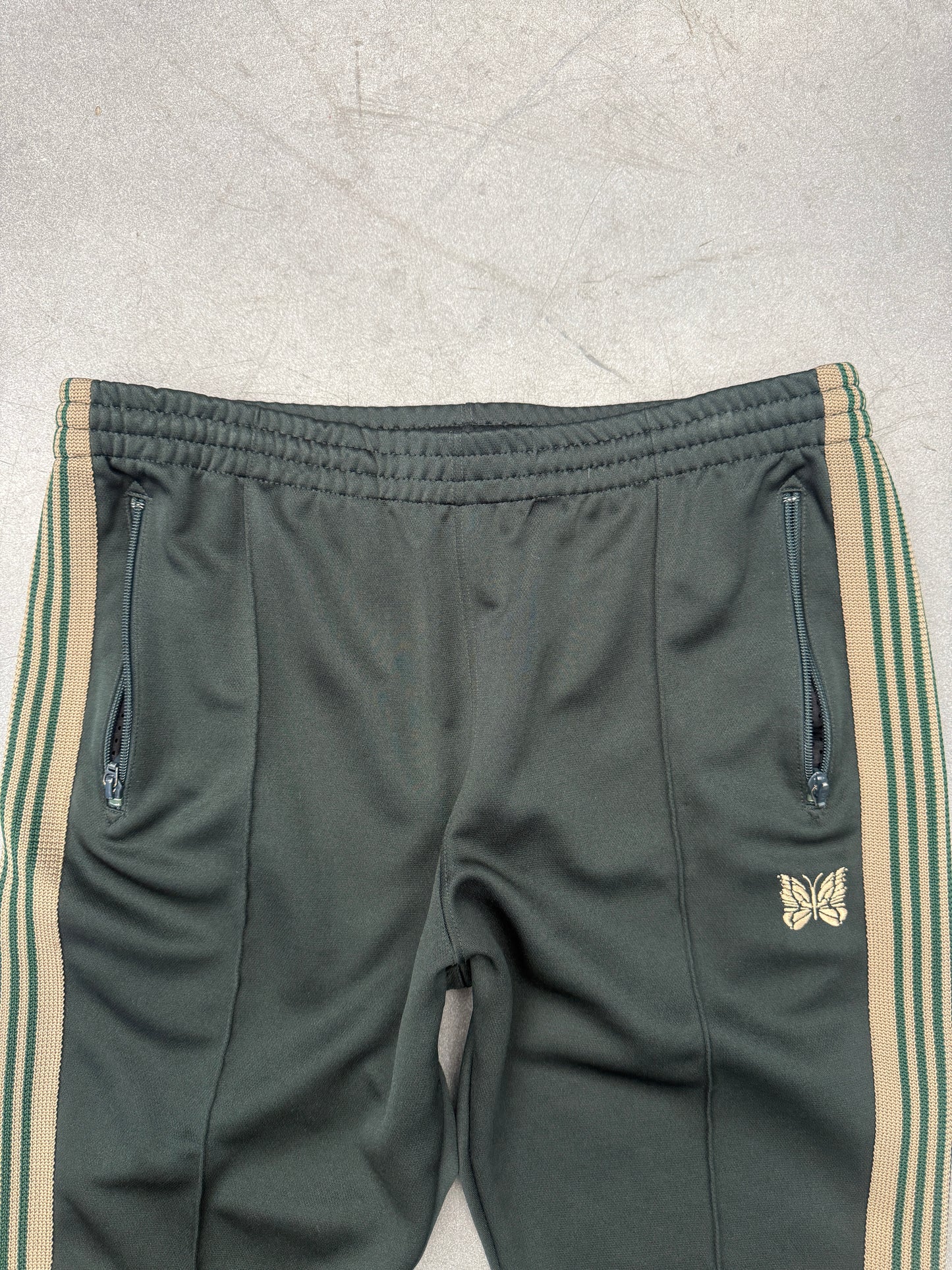 AW21 NEEDLES STRAIGHT LEG TRACK PANTS - DEEP GREEN