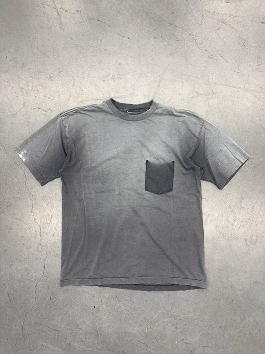 VINTAGE SMOKED AFTER-POCKET FADED BLANK TEE