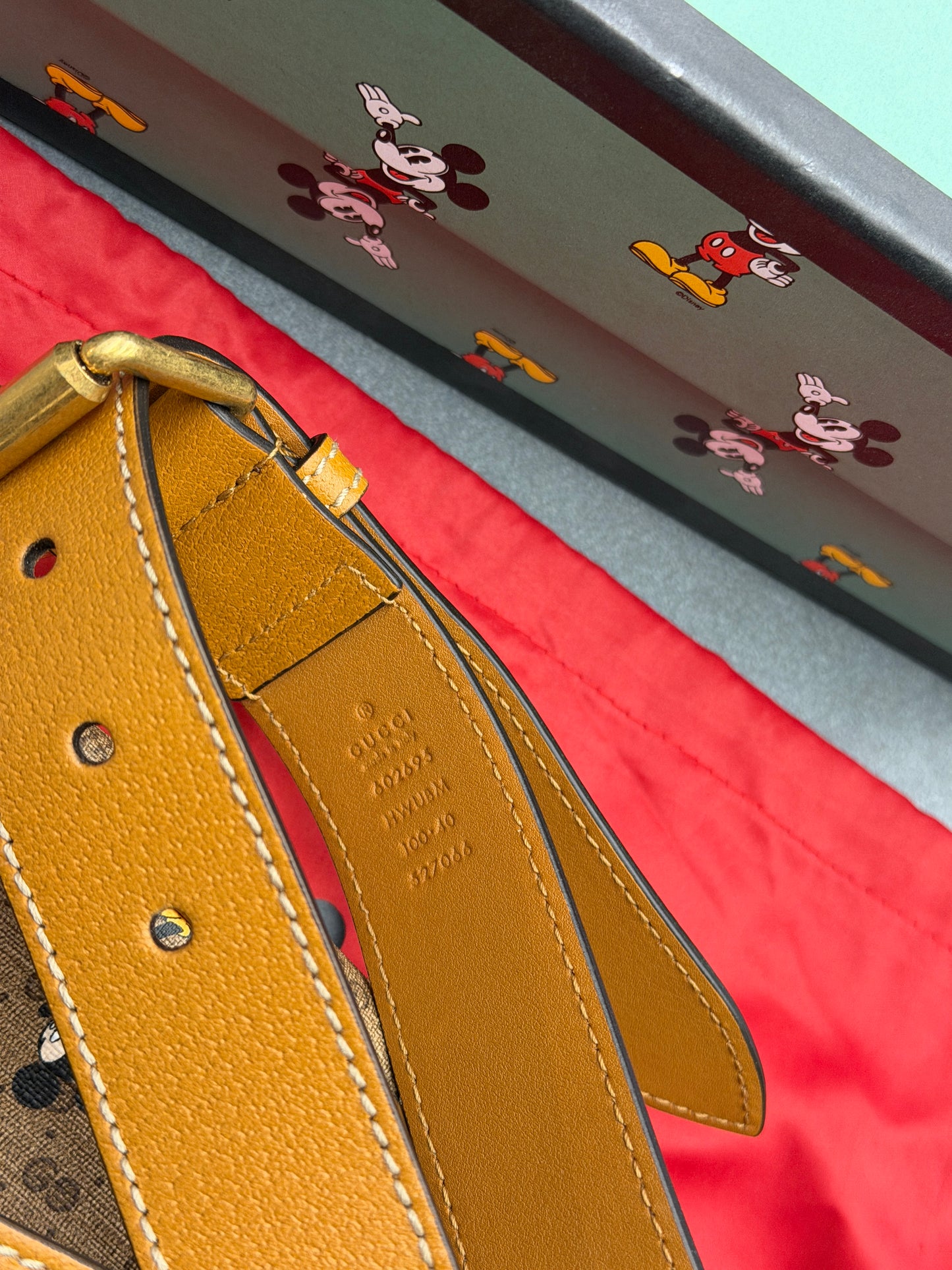 GUCCI DISNEY MICKEY GG SUPREME BELT BAG BEIGE