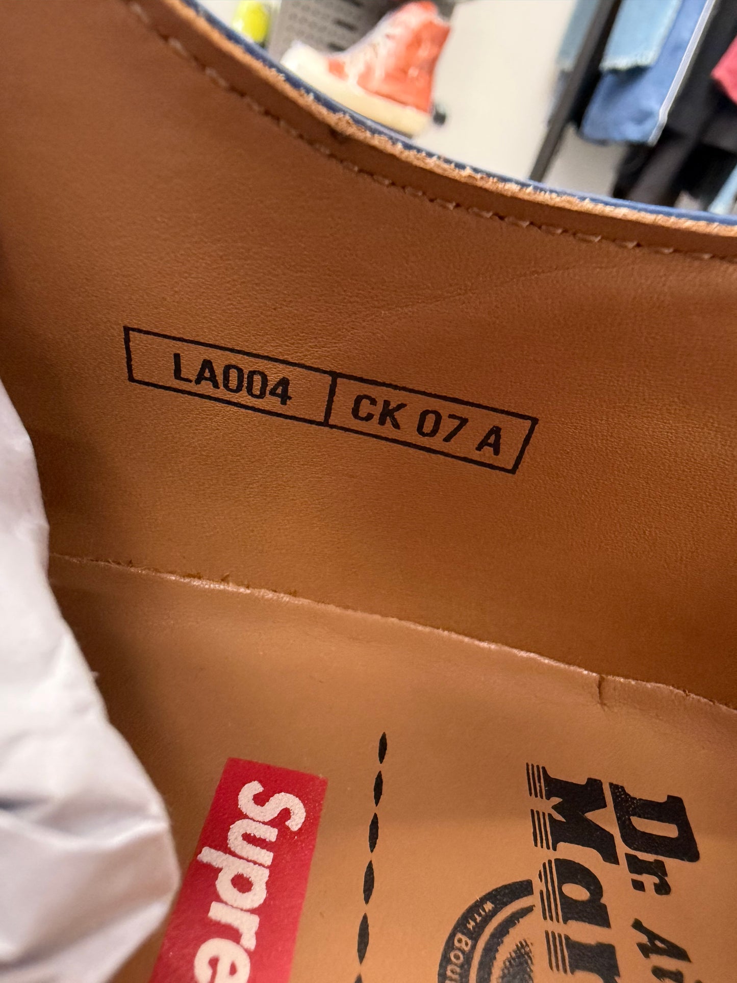 FW25 SUPREME DR. MARTENS 1461 3-EYE SHOE - BLUE