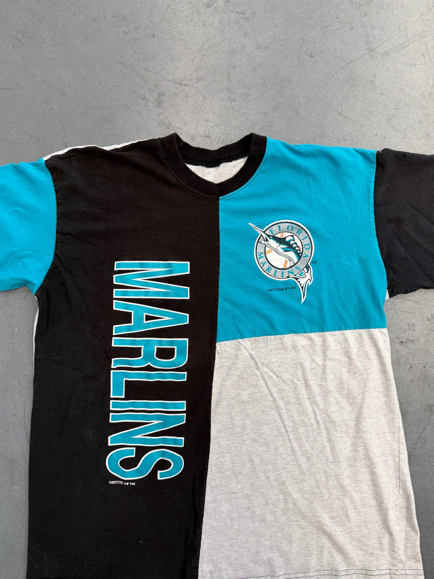 1994 FLORIDA MARLINS BLOCK PATTERN TEE (PULLED TAG)