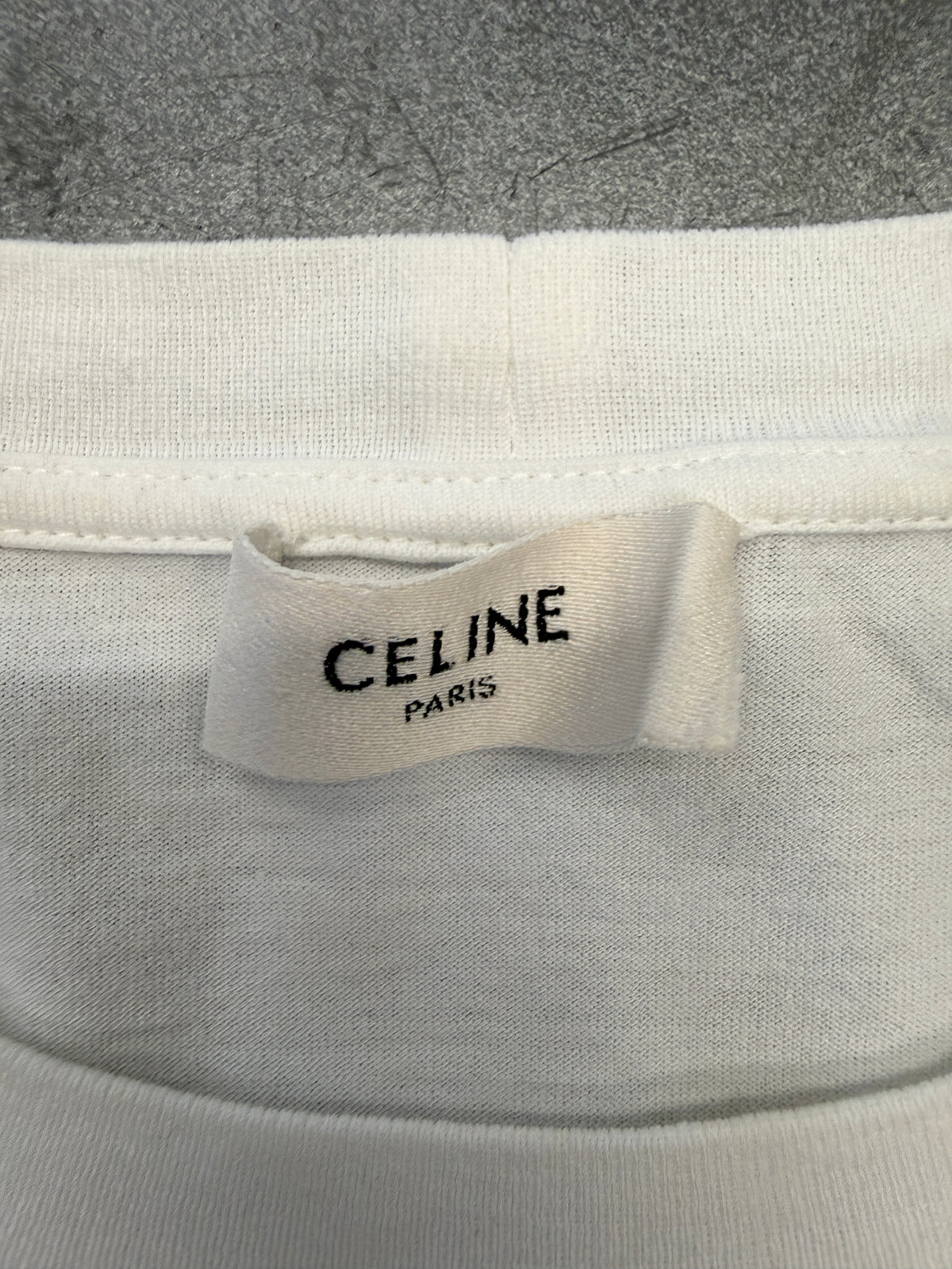 CELINE LOOSE T-SHIRT IN COTTON JERSEY - WHITE