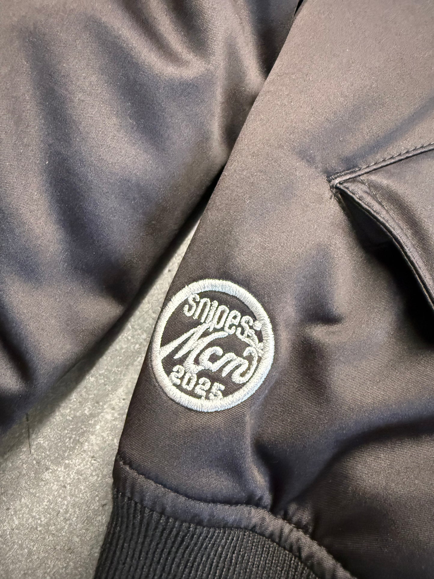 SNIPES X MCM BOMBER JACKET - BLACK (M) (USED)