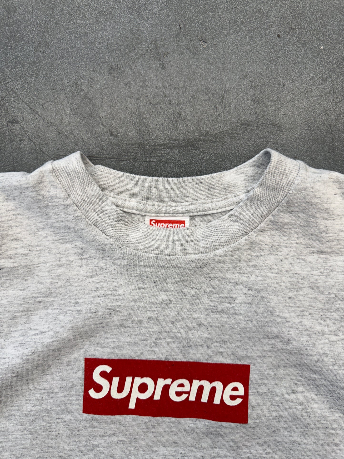 2003 SUPREME BOX LOGO TEE - ASH GREY