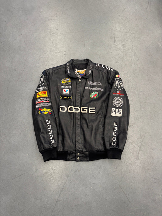 Y2K JEFF HAMILTON DODGE NASCAR LEATHER JACKET