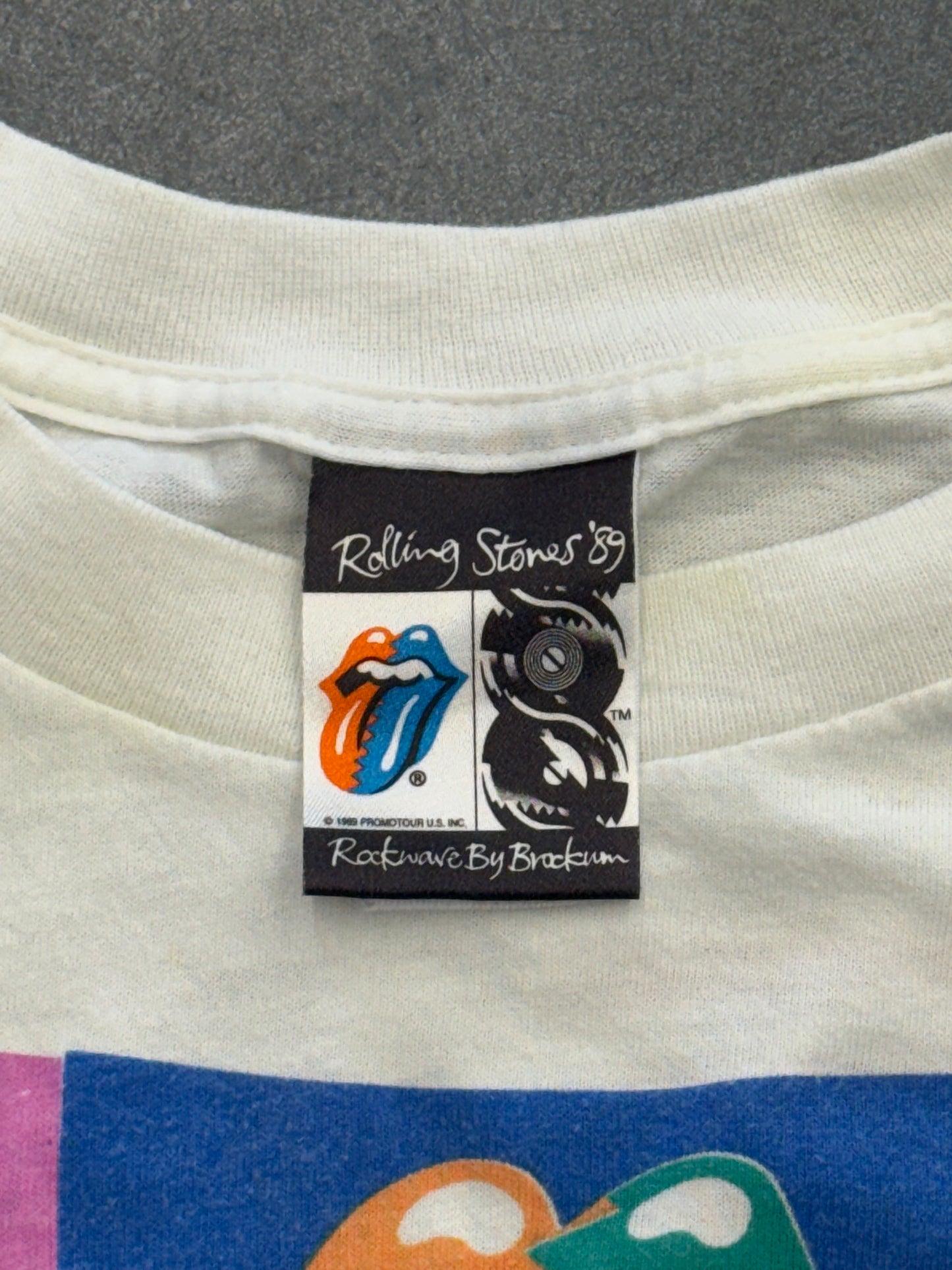 1989 ROLLING STONES THE NORTH AMERICAN TOUR POP ART TEE (ROCKWEAR BY BROCKUM TAG)